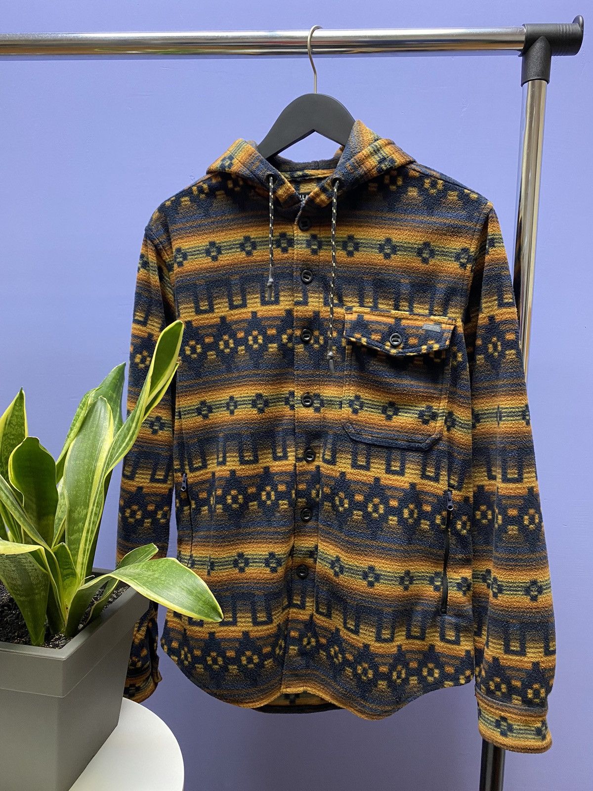 Billabong Multicolour Fleece Hooded Overashirt