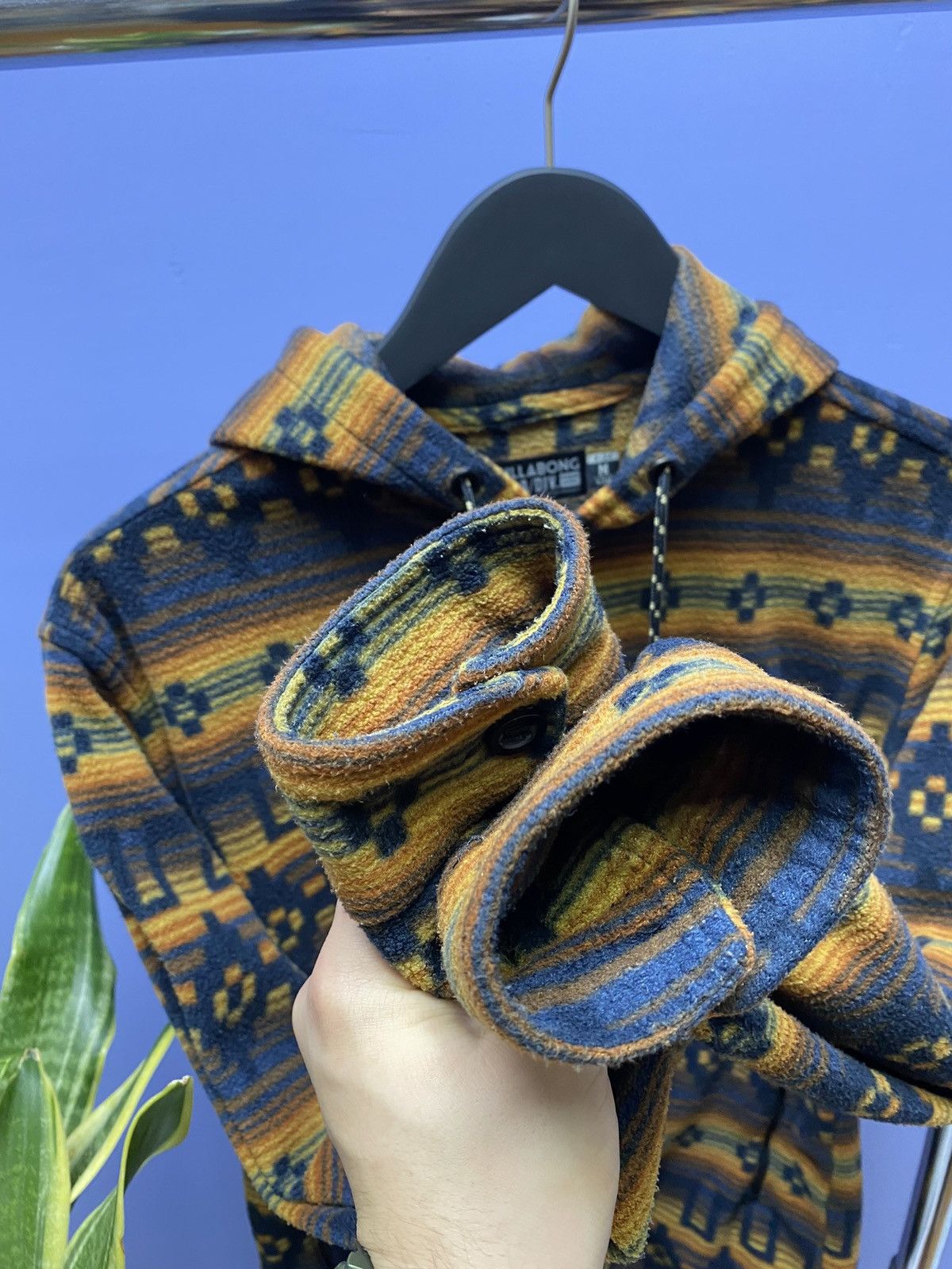 Billabong Billabong Multicolour Fleece Hooded Overashirt Size US M / EU 48-50 / 2 - 9 Thumbnail