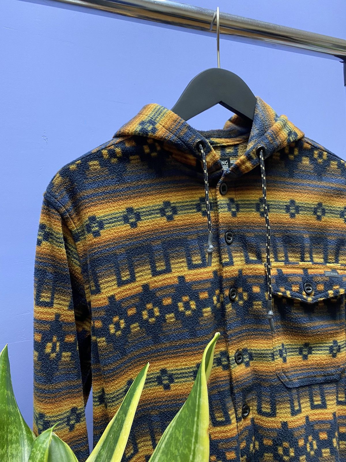 Billabong Billabong Multicolour Fleece Hooded Overashirt Size US M / EU 48-50 / 2 - 3 Thumbnail