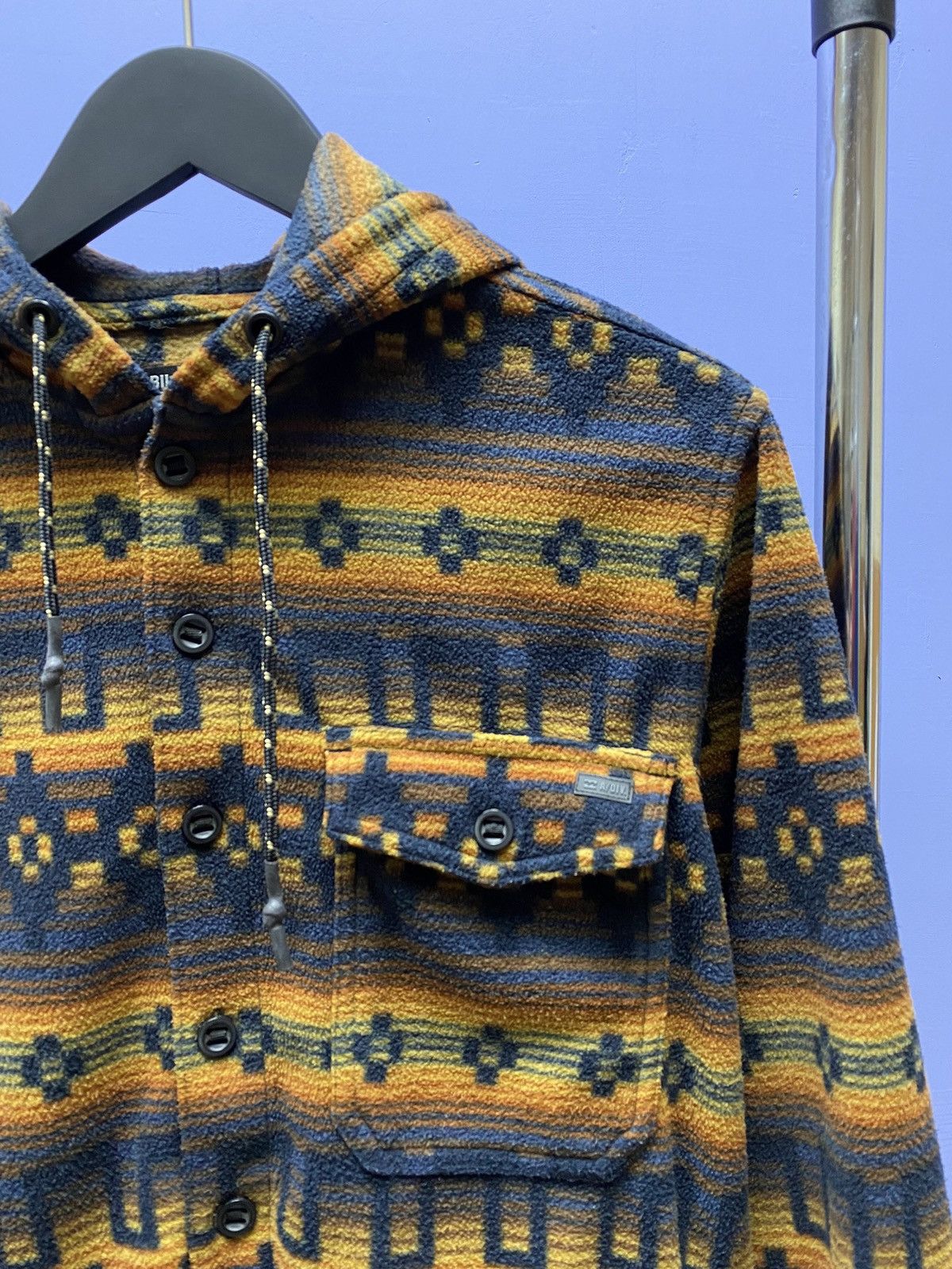 Billabong Billabong Multicolour Fleece Hooded Overashirt Size US M / EU 48-50 / 2 - 4 Thumbnail