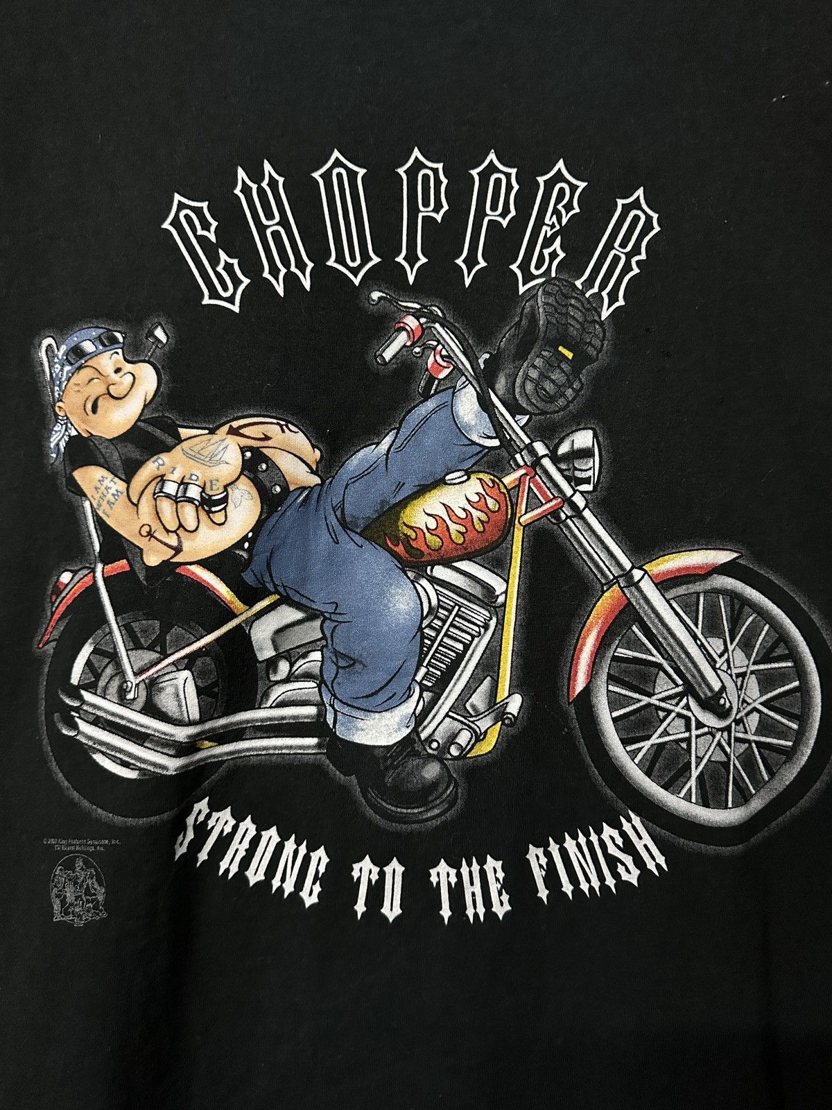 Cartoon Network × Cooper × Vintage Vintage Popeye Chopper Strong To The Finish Sun Faded Tee Size US XXL / EU 58 / 5 - 2 Thumbnail