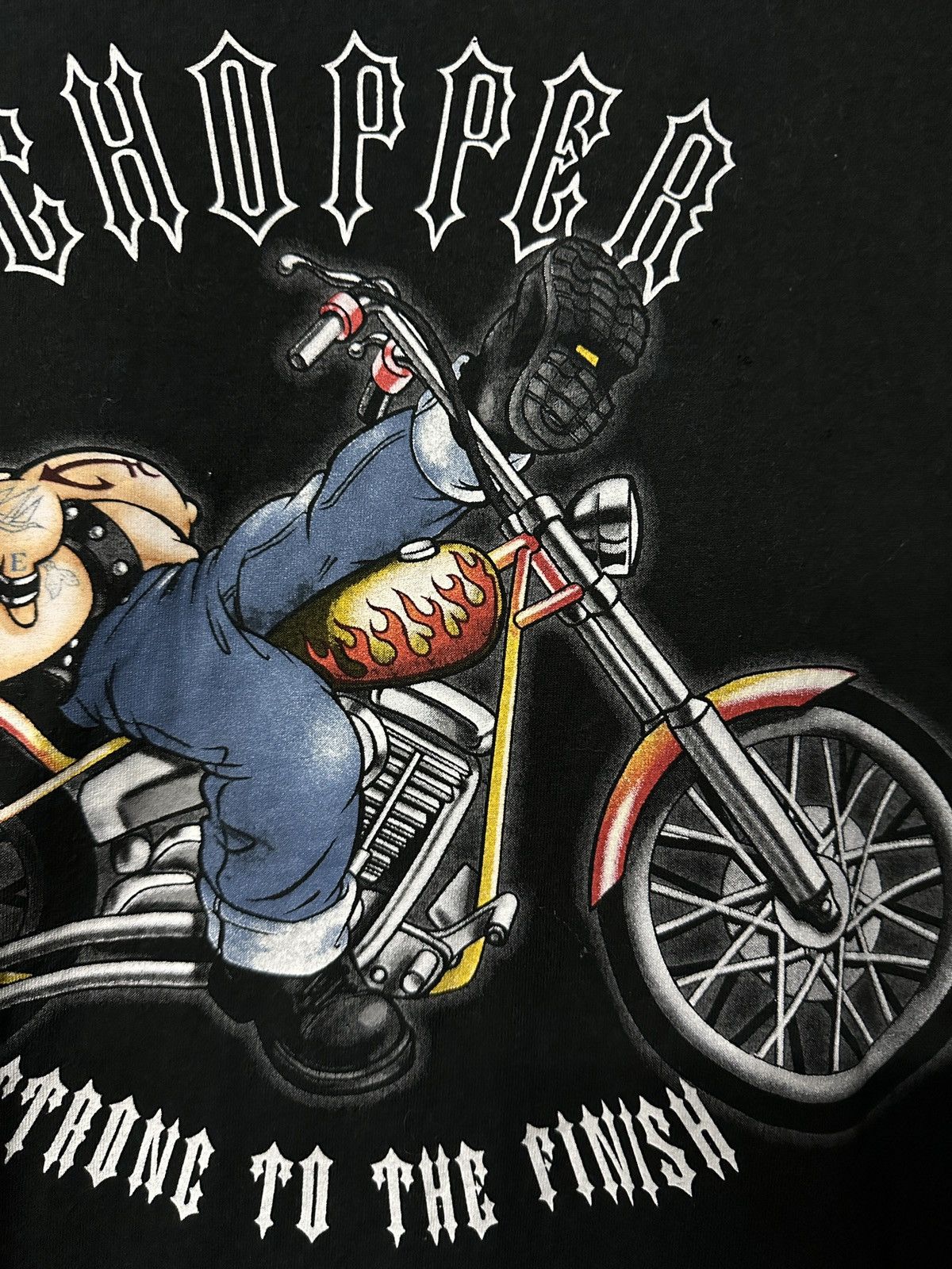 Cartoon Network × Cooper × Vintage Vintage Popeye Chopper Strong To The Finish Sun Faded Tee Size US XXL / EU 58 / 5 - 5 Thumbnail
