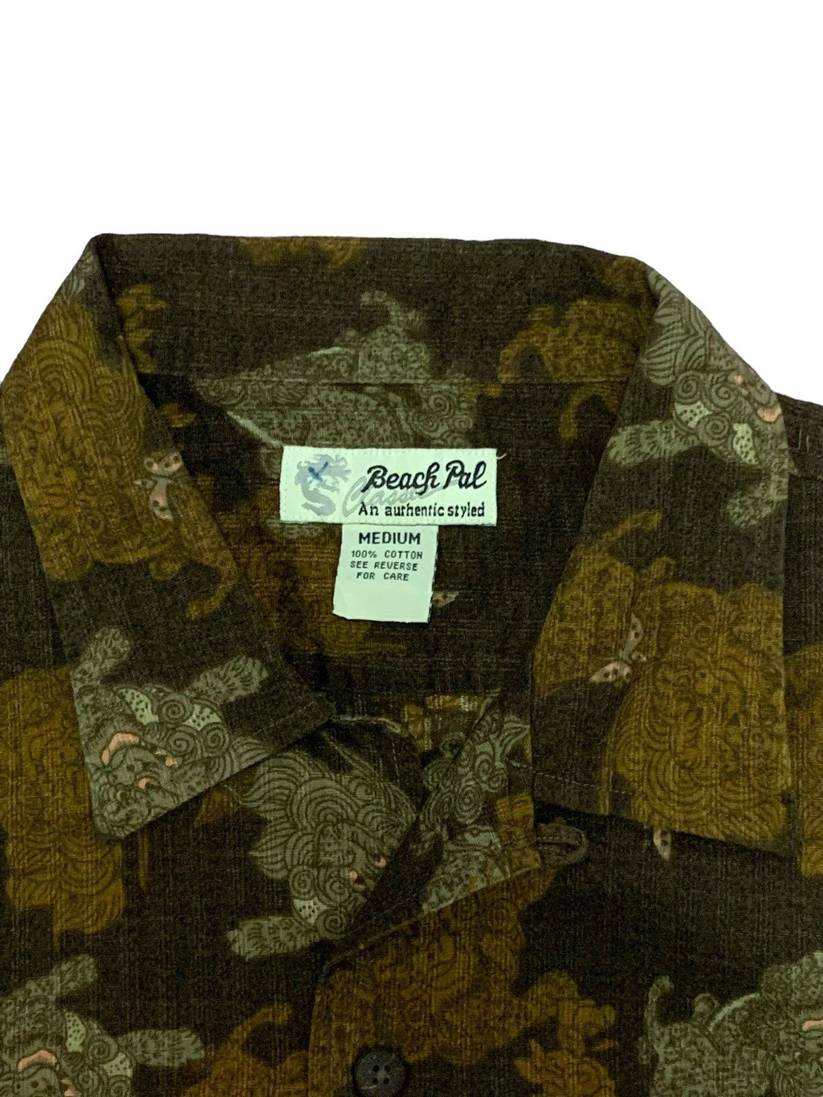 Dragonfly × Vintage Vintage Sugoi Lion Motif Yakuza Button Up Hawaii Size US M / EU 48-50 / 2 - 6 Thumbnail
