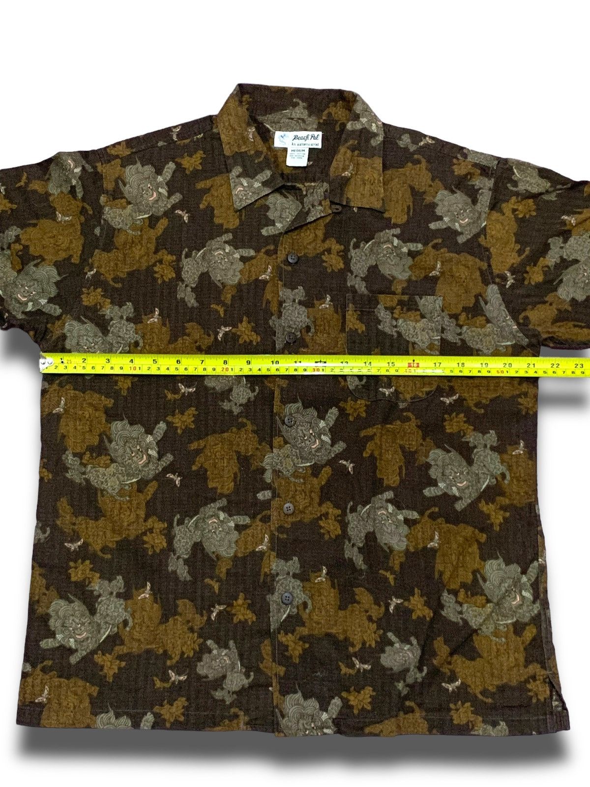 Dragonfly × Vintage Vintage Sugoi Lion Motif Yakuza Button Up Hawaii Size US M / EU 48-50 / 2 - 12 Thumbnail