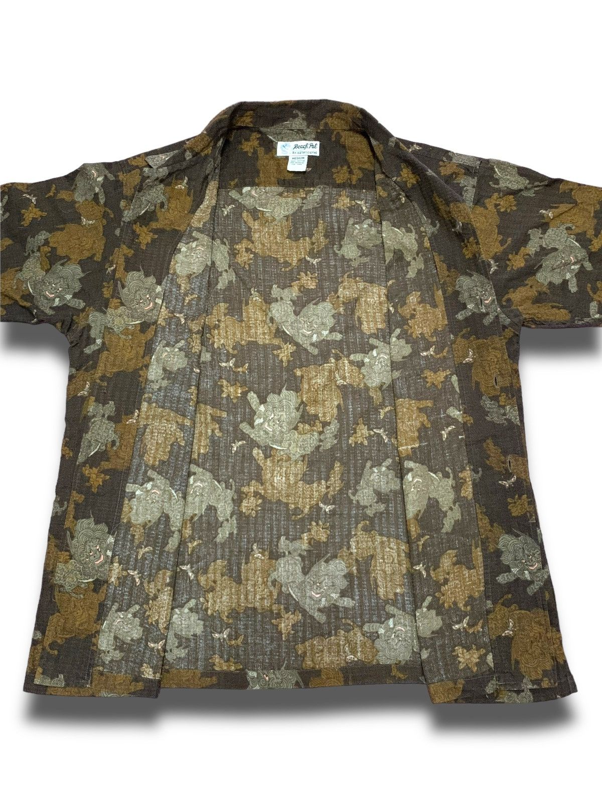 Dragonfly × Vintage Vintage Sugoi Lion Motif Yakuza Button Up Hawaii Size US M / EU 48-50 / 2 - 8 Thumbnail