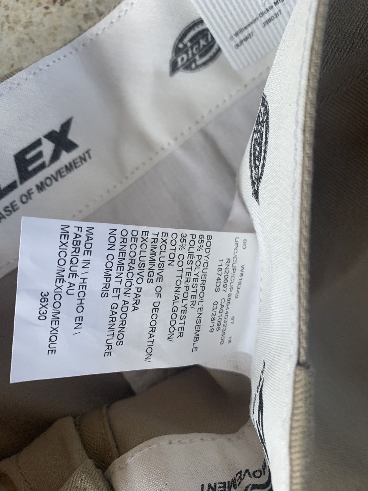 Dickies 874 Original Fit Work Pants in Beige Size US 34 / EU 50 - 6 Thumbnail