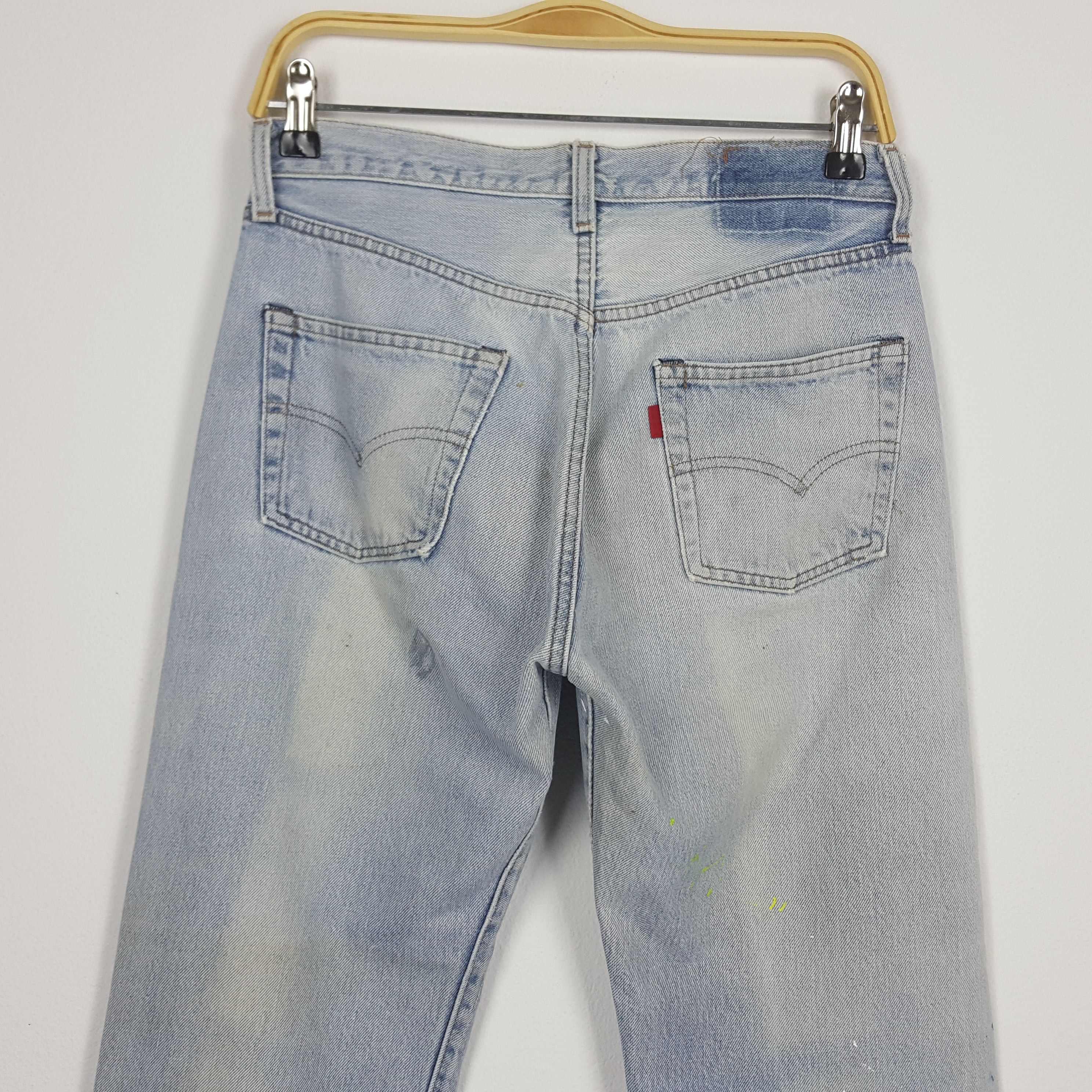 Levi's × Vintage Vintage 90's Levi’s 501 red line custom futura design jeans Size US 29 - 7 Thumbnail