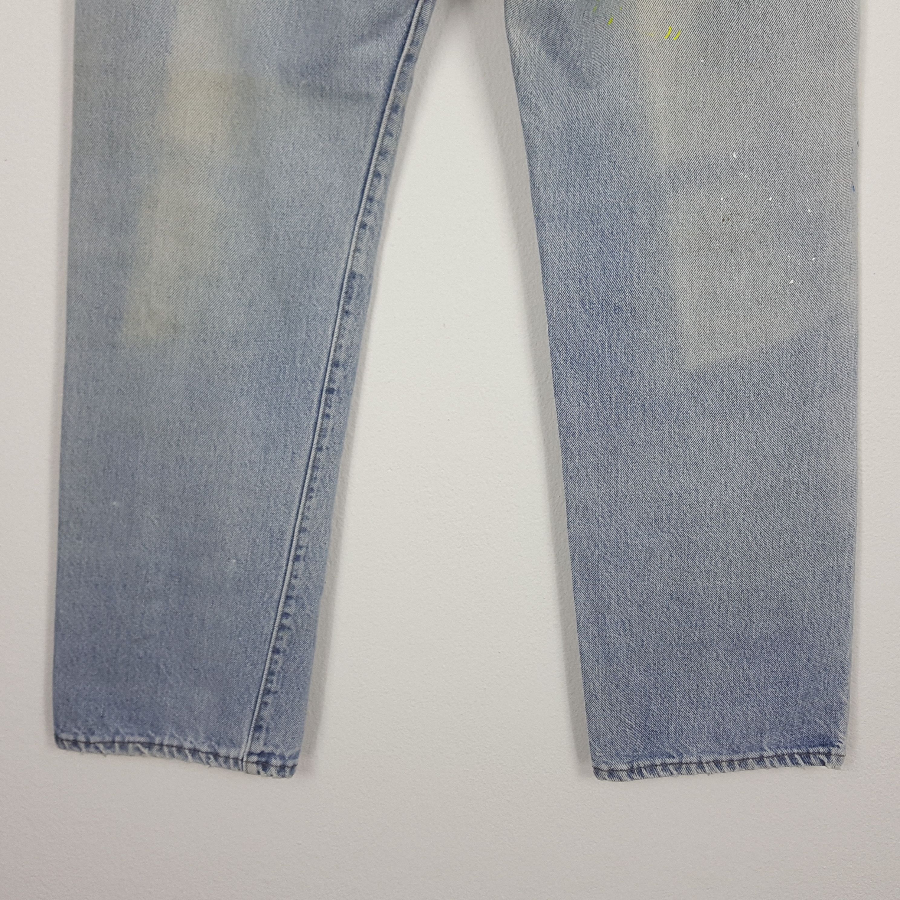 Levi's × Vintage Vintage 90's Levi’s 501 red line custom futura design jeans Size US 29 - 5 Thumbnail