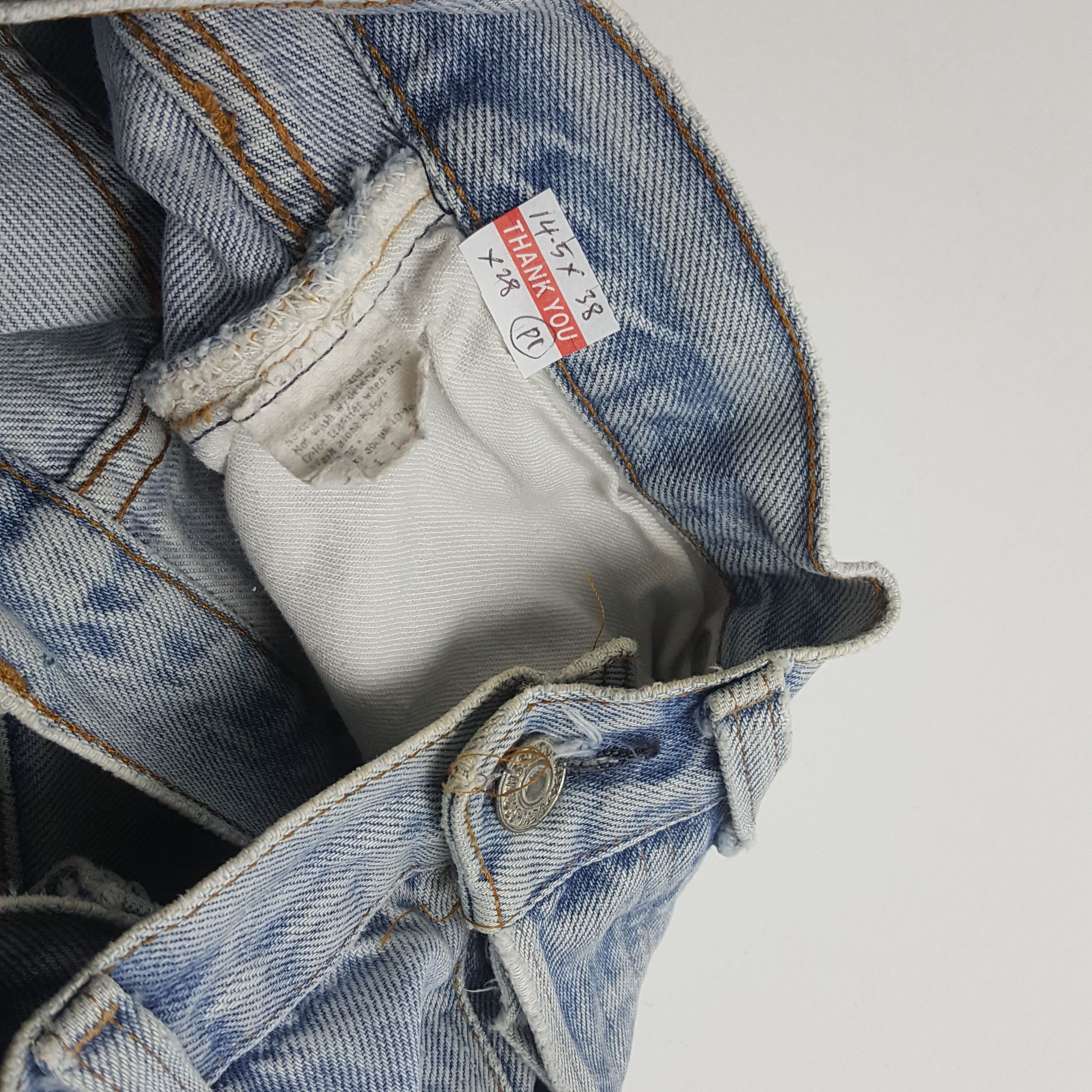 Levi's × Vintage Vintage 90's Levi’s 501 red line custom futura design jeans Size US 29 - 10 Thumbnail