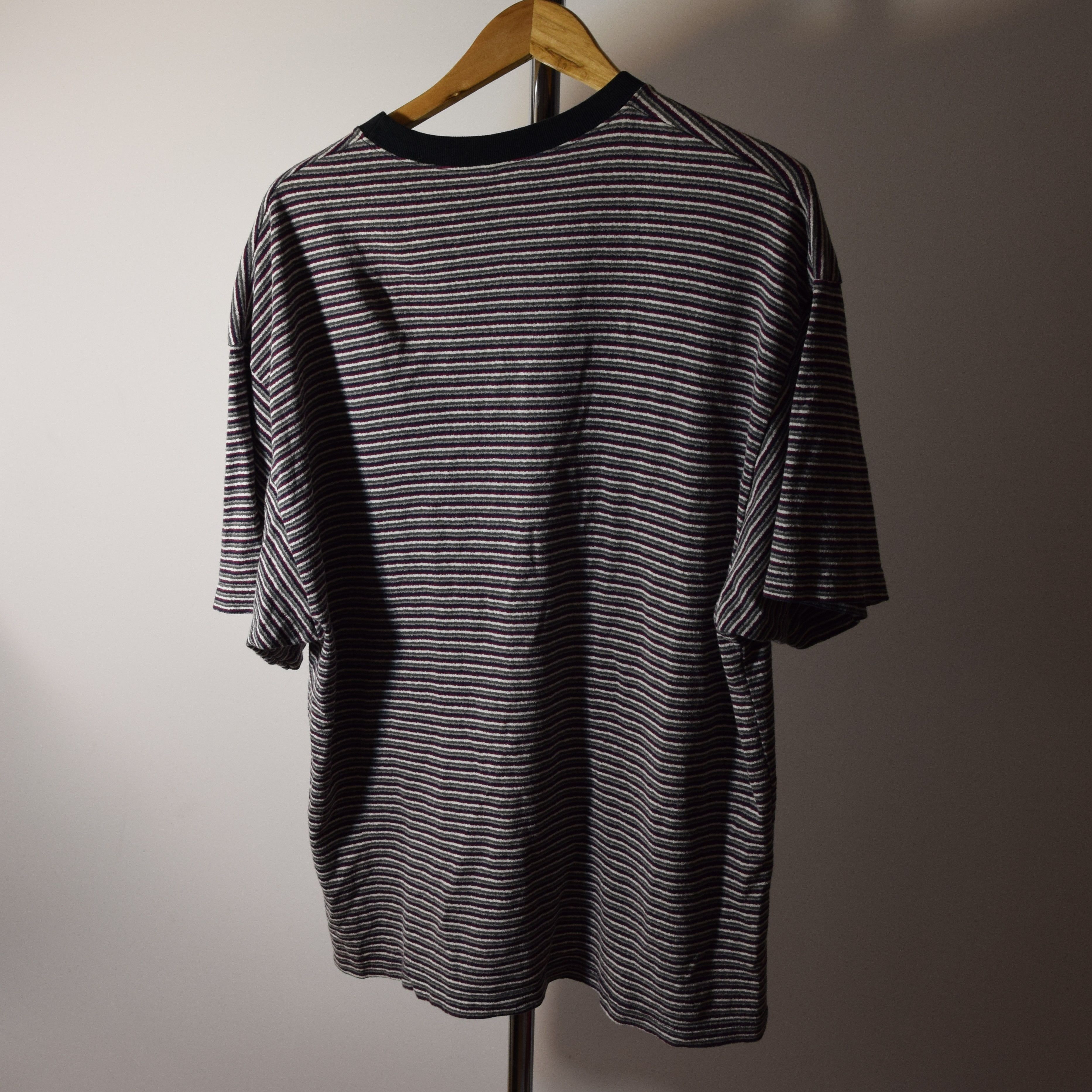 Japanese Brand × Vintage 90S VINTAGE STRIPED BOXY T-SHIRT M KURT Y2K DRILL Size US M / EU 48-50 / 2 - 8 Thumbnail