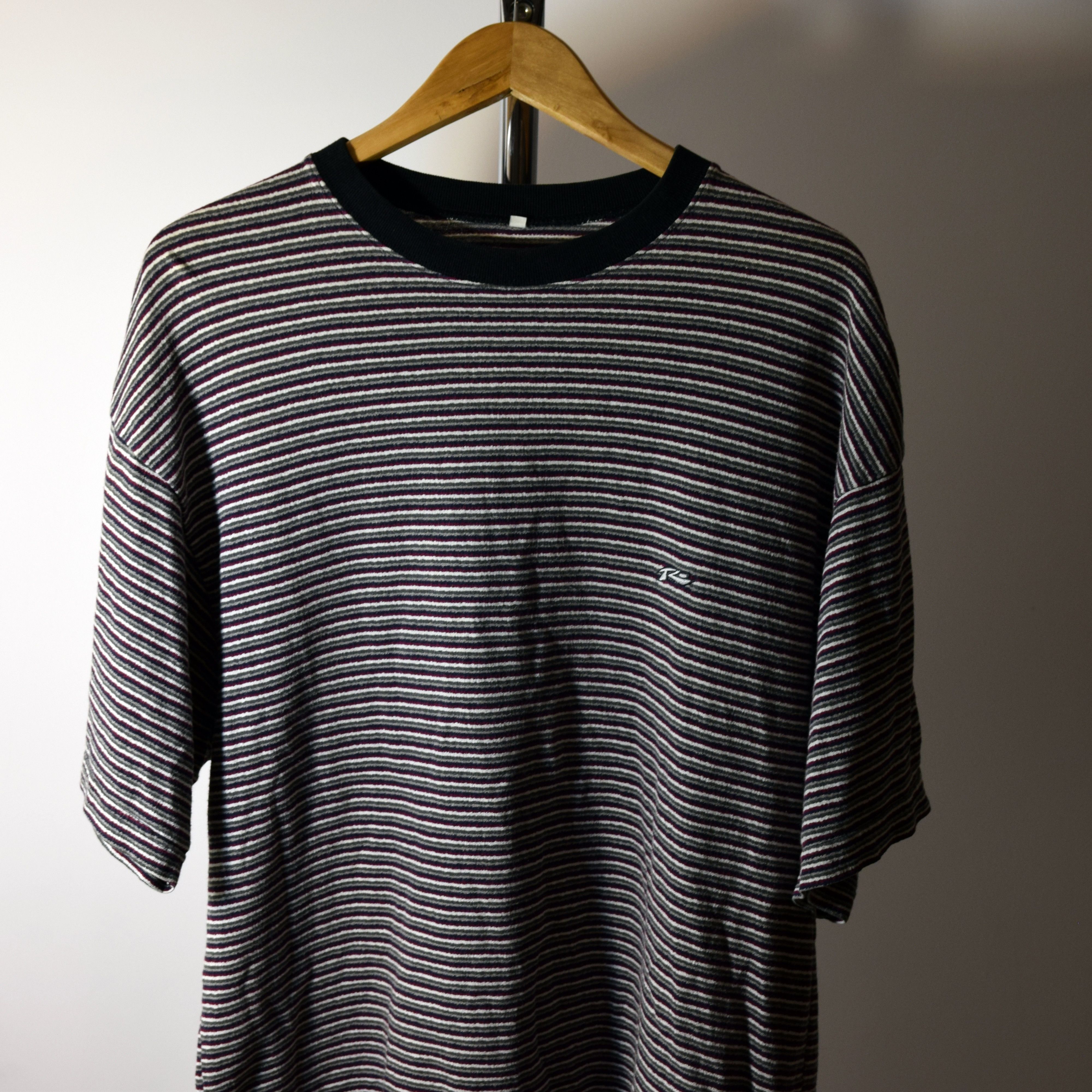 Japanese Brand × Vintage 90S VINTAGE STRIPED BOXY T-SHIRT M KURT Y2K DRILL Size US M / EU 48-50 / 2 - 5 Thumbnail