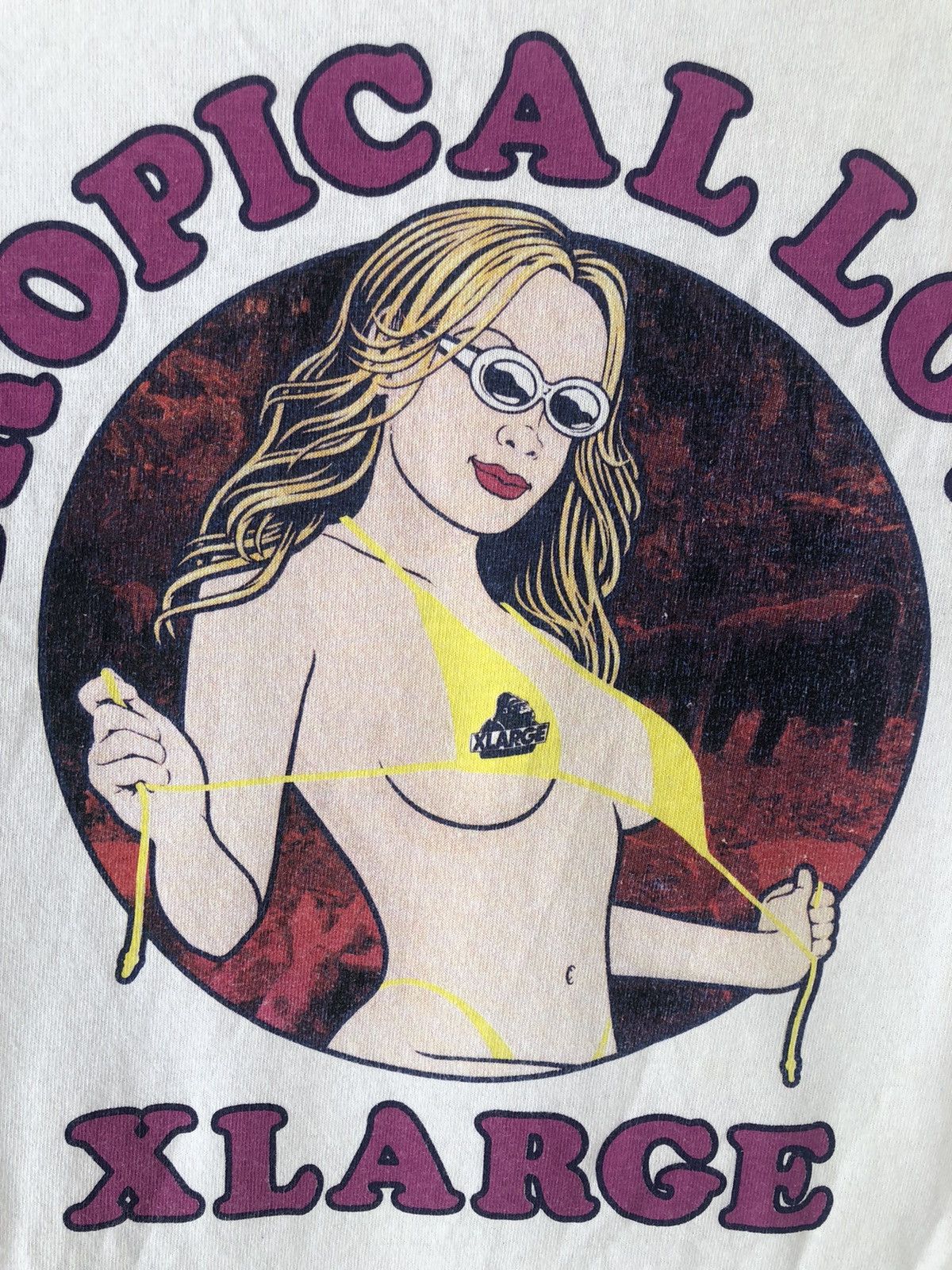 Vintage × Xlarge Vintage XLARGE Tropical Love Sexy Girl Streetwear Tee Size US XL / EU 56 / 4 - 3 Thumbnail