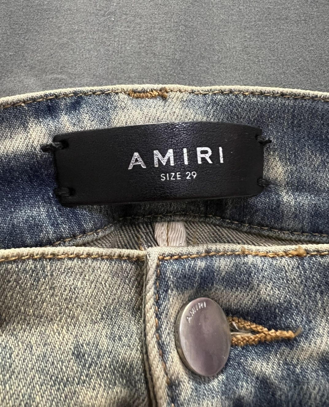 Amiri Amiri 18FW Cashew flower patchwork blue jeans Size US 29 - 2 Thumbnail