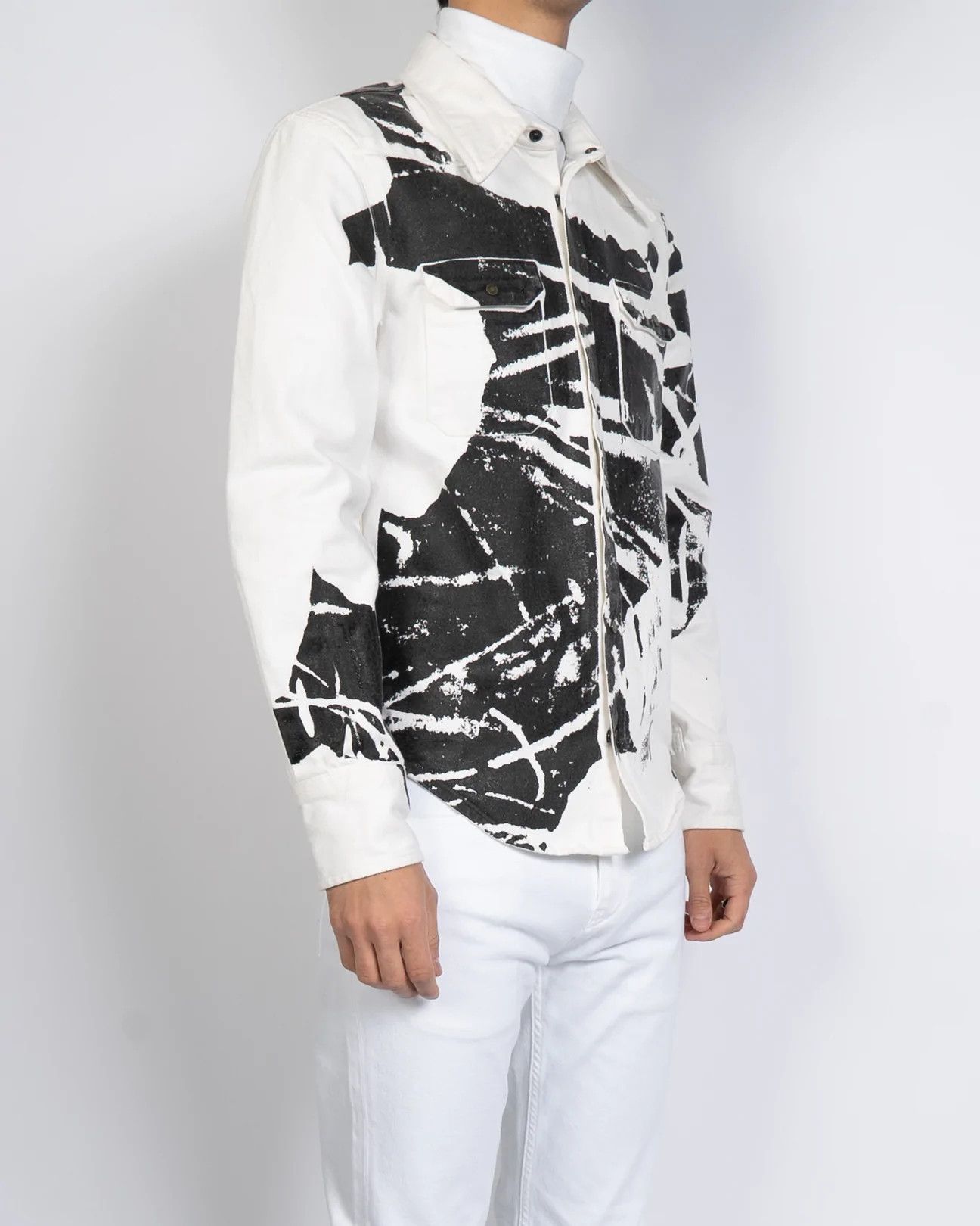 Calvin Klein 205W39NYC × Raf Simons Warhol Screenprinted Western Shirt Size US XS / EU 42 / 0 - 9 Thumbnail