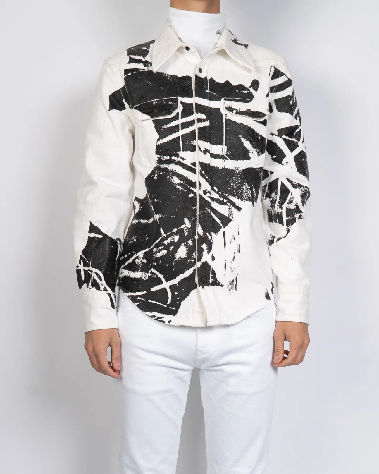 Calvin Klein 205W39NYC × Raf Simons Warhol Screenprinted Western Shirt Size US XS / EU 42 / 0 - 8 Thumbnail