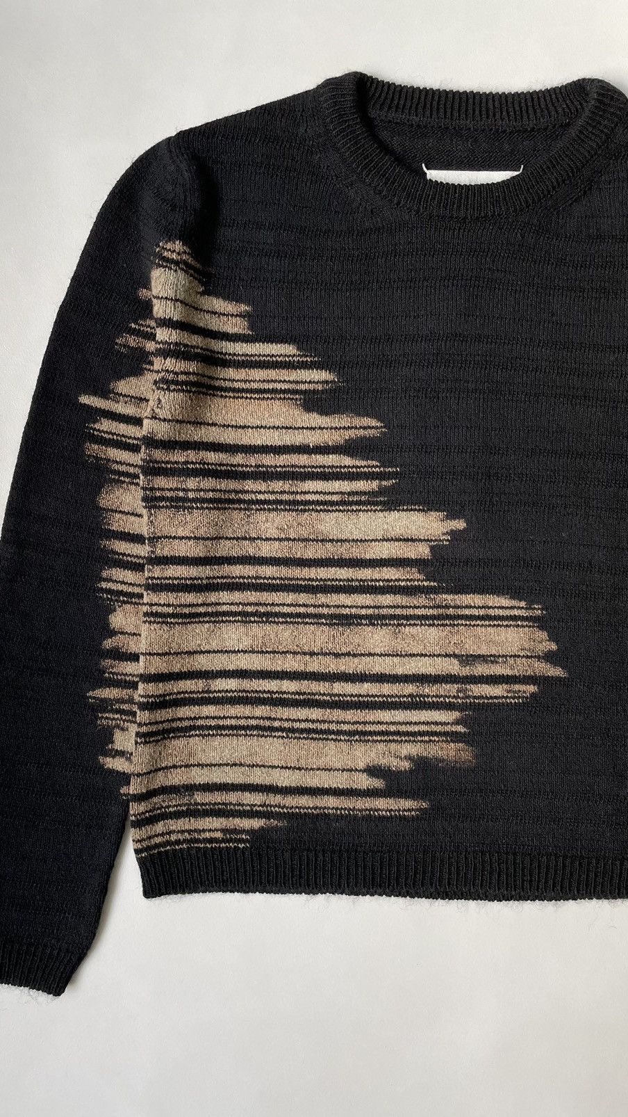 Maison Margiela A/W 22 Black Wool ‘Bleach Dye’ Sweater Size M / US 6-8 / IT 42-44 - 4 Thumbnail