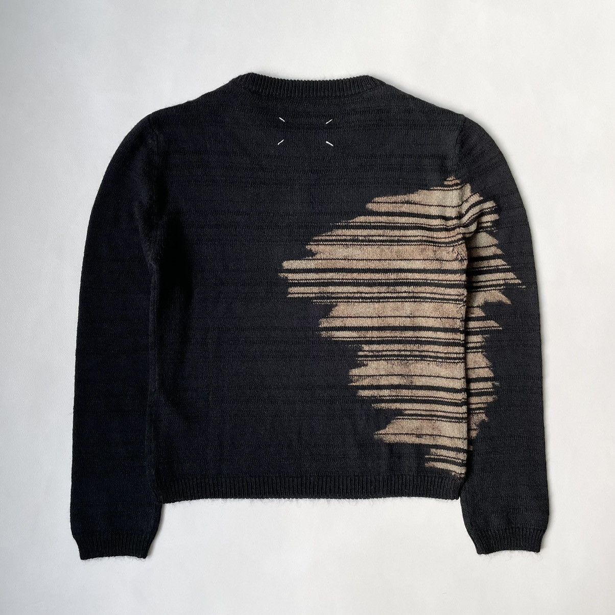 Maison Margiela A/W 22 Black Wool ‘Bleach Dye’ Sweater Size M / US 6-8 / IT 42-44 - 7 Thumbnail