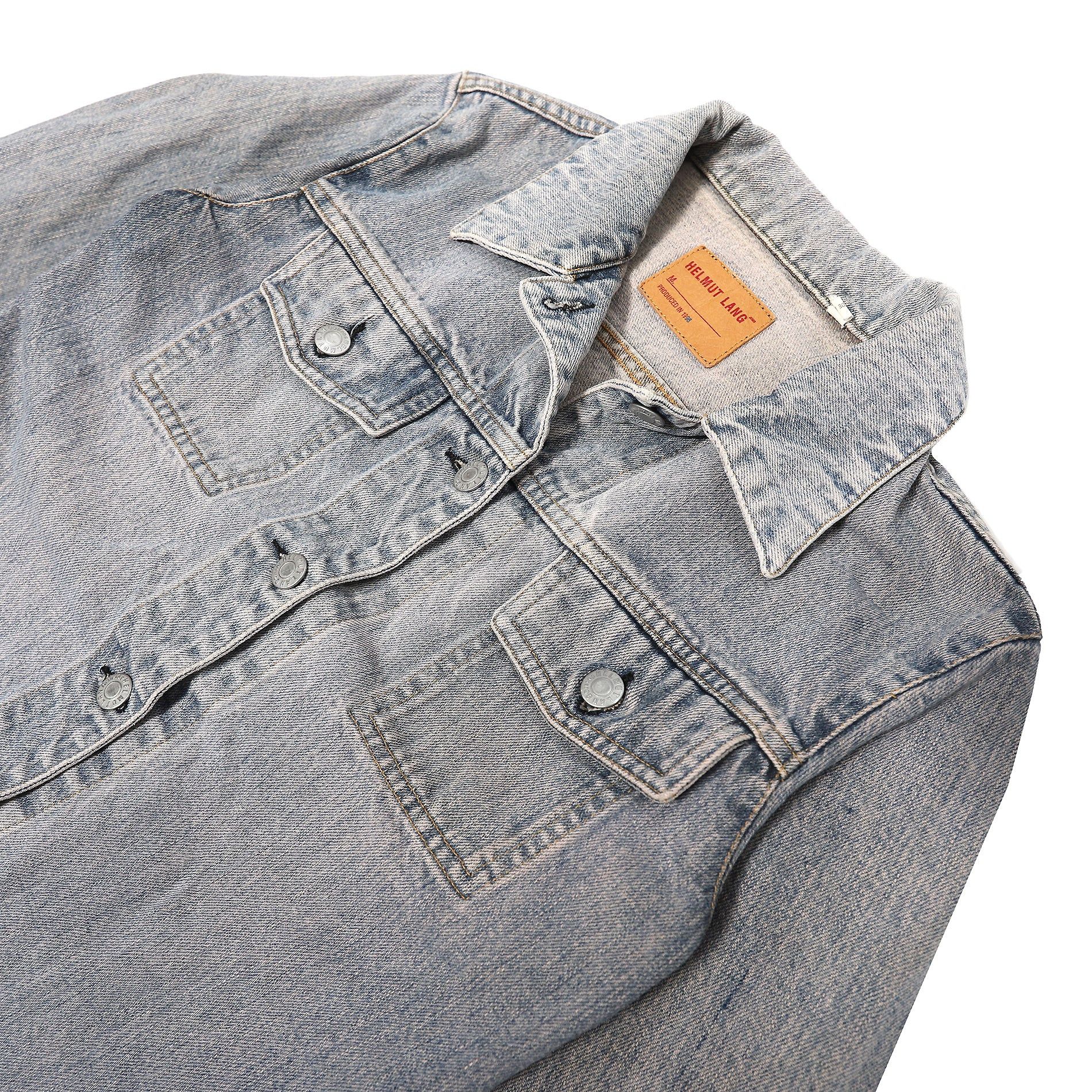 Helmut Lang 1998 Washed Blue Denim Jacket Size US XS / EU 42 / 0 - 3 Thumbnail