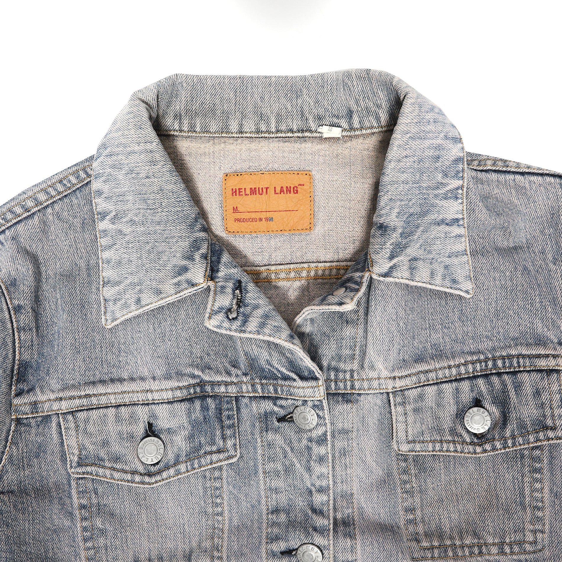 Helmut Lang 1998 Washed Blue Denim Jacket Size US XS / EU 42 / 0 - 4 Thumbnail