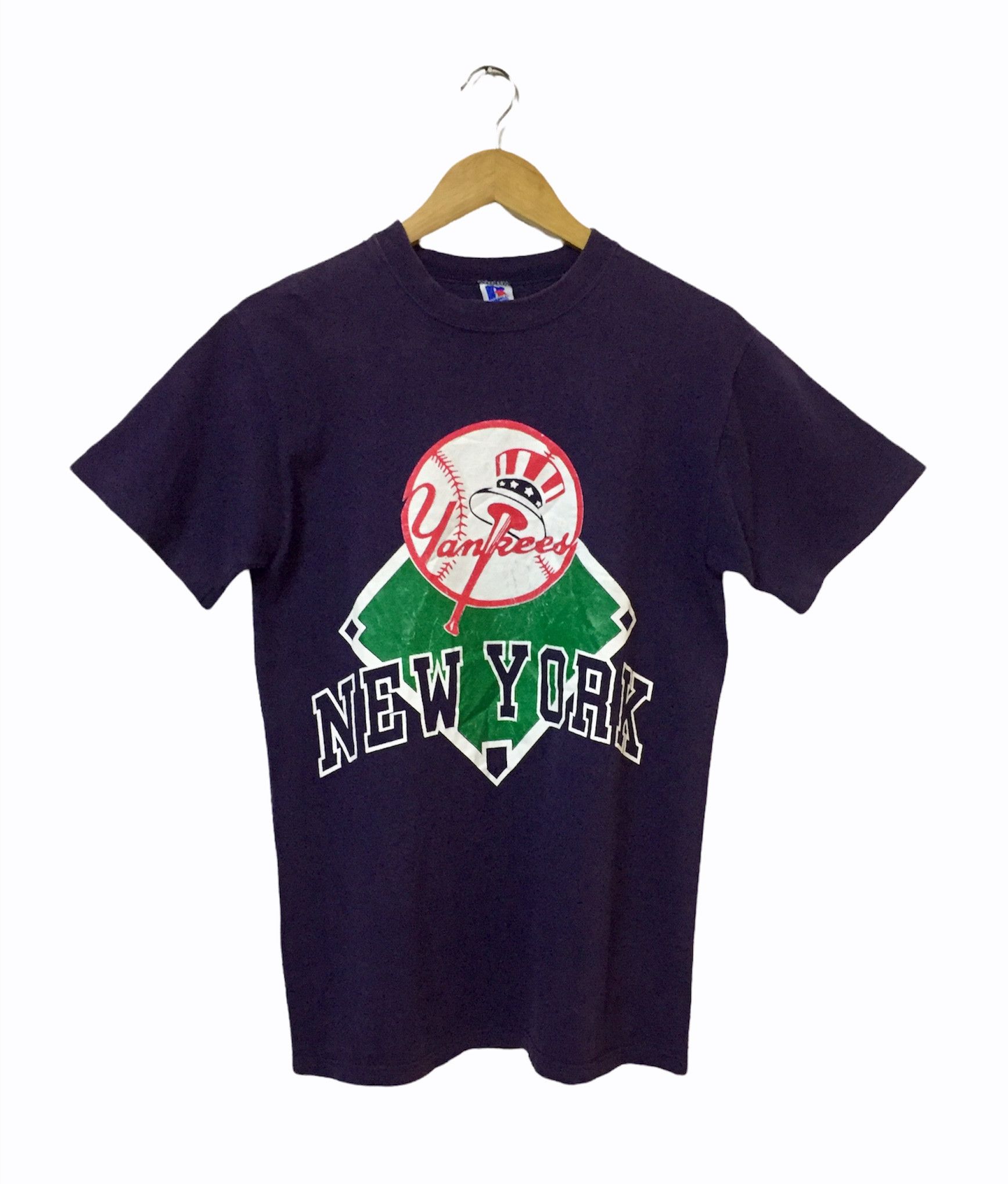 MLB VINTAGE 90s NEW YORK YANKEES MLB BIG LOGO TSHIRT Size US M / EU 48-50 / 2 - 1 Thumbnail