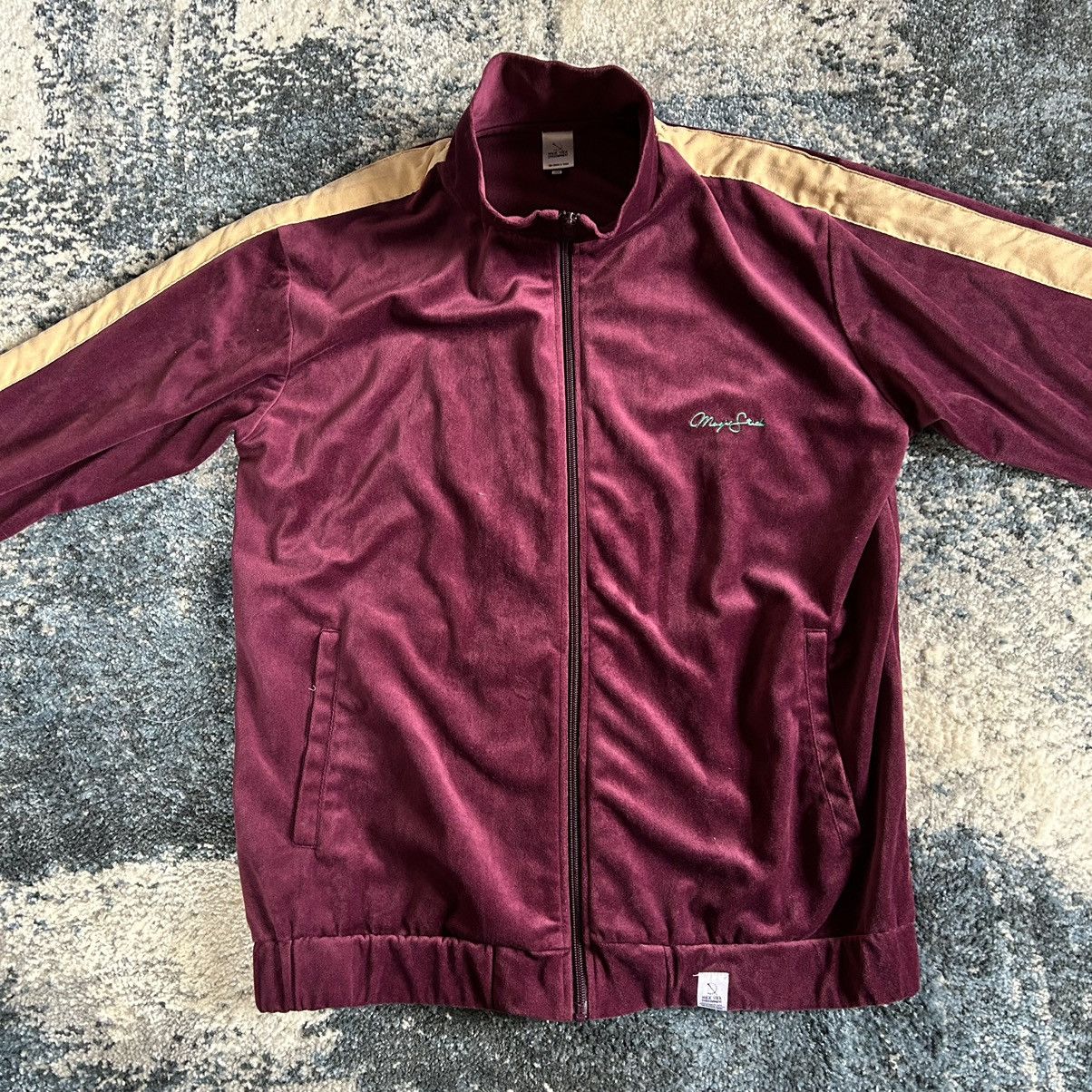MAGIC STICK 2018 VELOUR SUEDE LEiSURE TRACK JACKET BYZANTiNE PURPLE WiNE Size US L / EU 52-54 / 3 - 12 Thumbnail