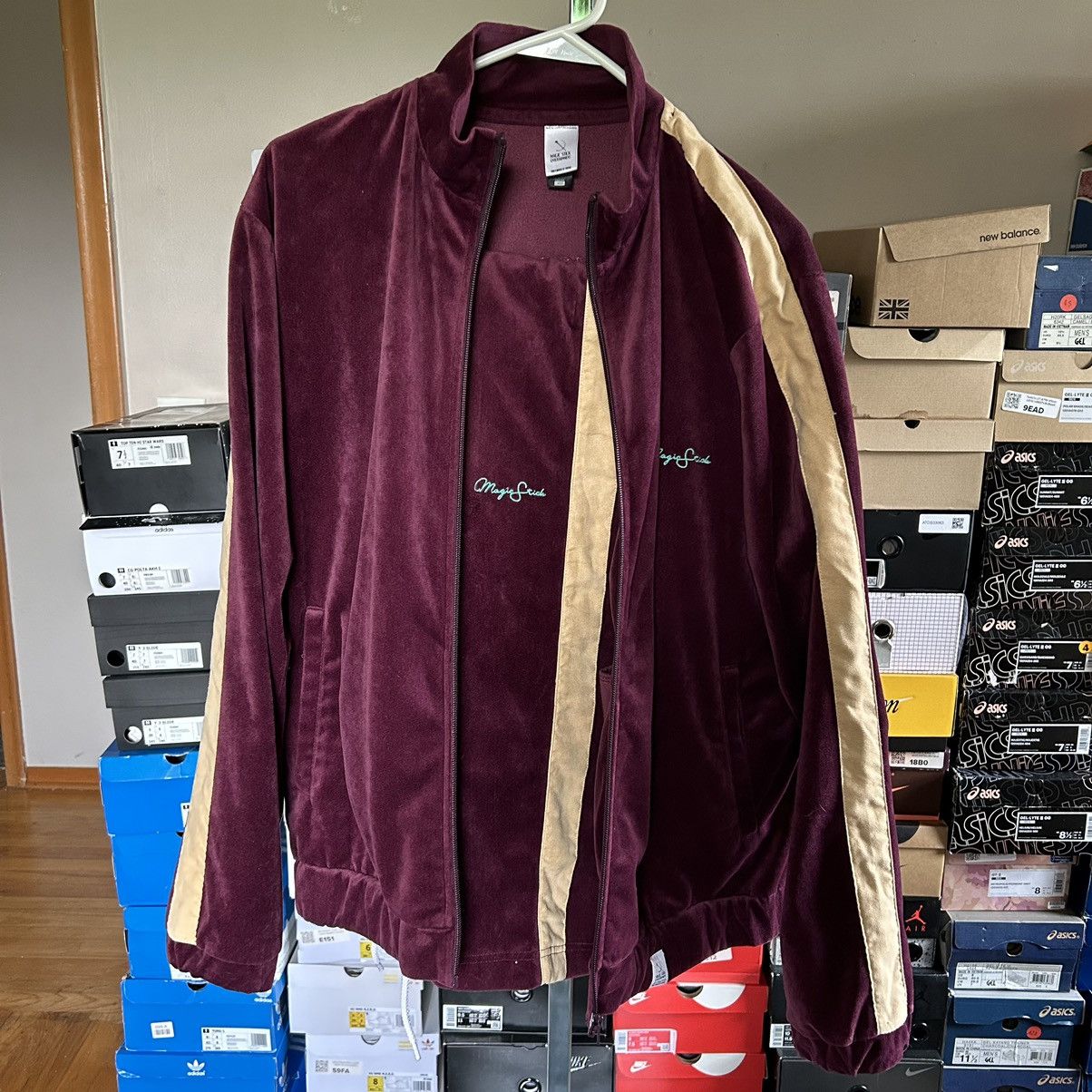 MAGIC STICK 2018 VELOUR SUEDE LEiSURE TRACK JACKET BYZANTiNE PURPLE WiNE Size US L / EU 52-54 / 3 - 7 Thumbnail
