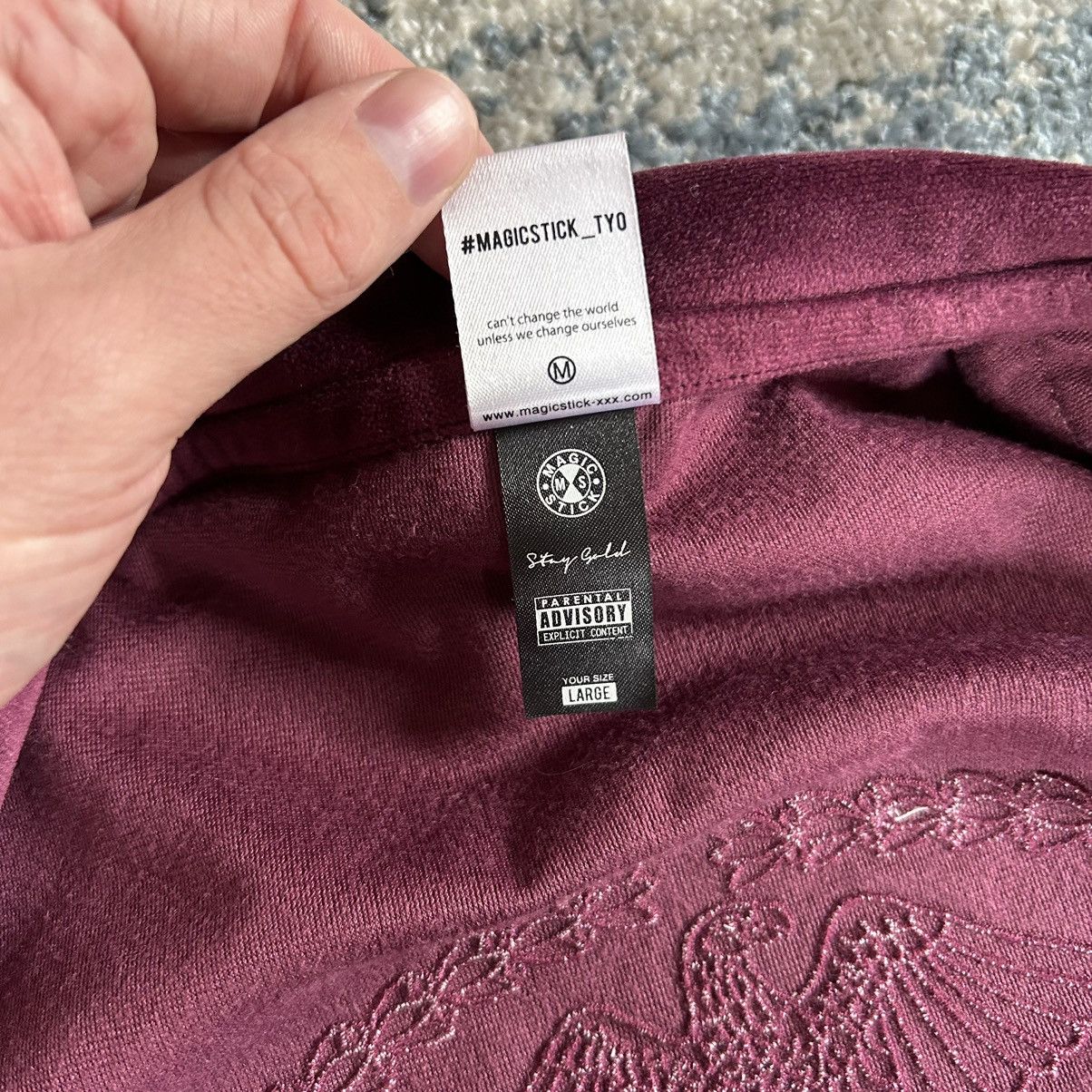MAGIC STICK 2018 VELOUR SUEDE LEiSURE TRACK JACKET BYZANTiNE PURPLE WiNE Size US L / EU 52-54 / 3 - 22 Thumbnail