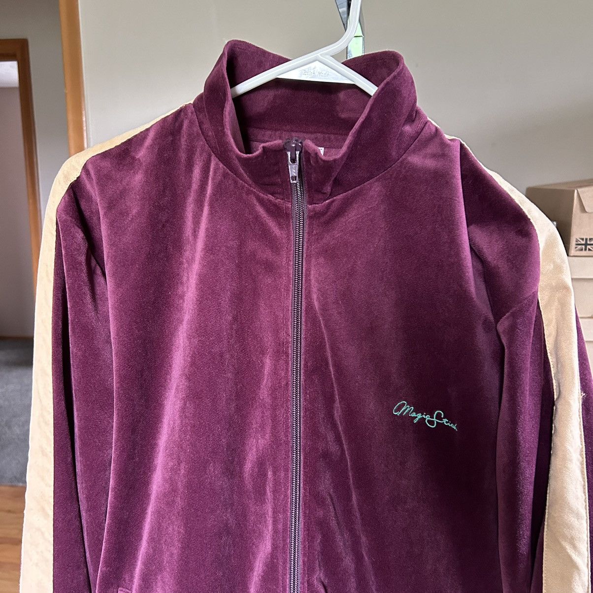 MAGIC STICK 2018 VELOUR SUEDE LEiSURE TRACK JACKET BYZANTiNE PURPLE WiNE Size US L / EU 52-54 / 3 - 4 Thumbnail