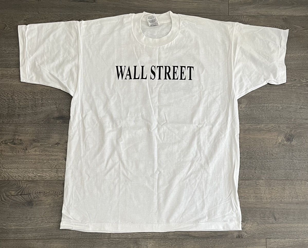 Vintage VTG Single Stitch 90s Wallstreet Crude Humor Tee Size US XL / EU 56 / 4 - 1 Thumbnail