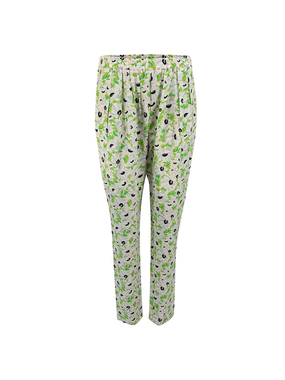 2015 Floral Printed Silk Trousers