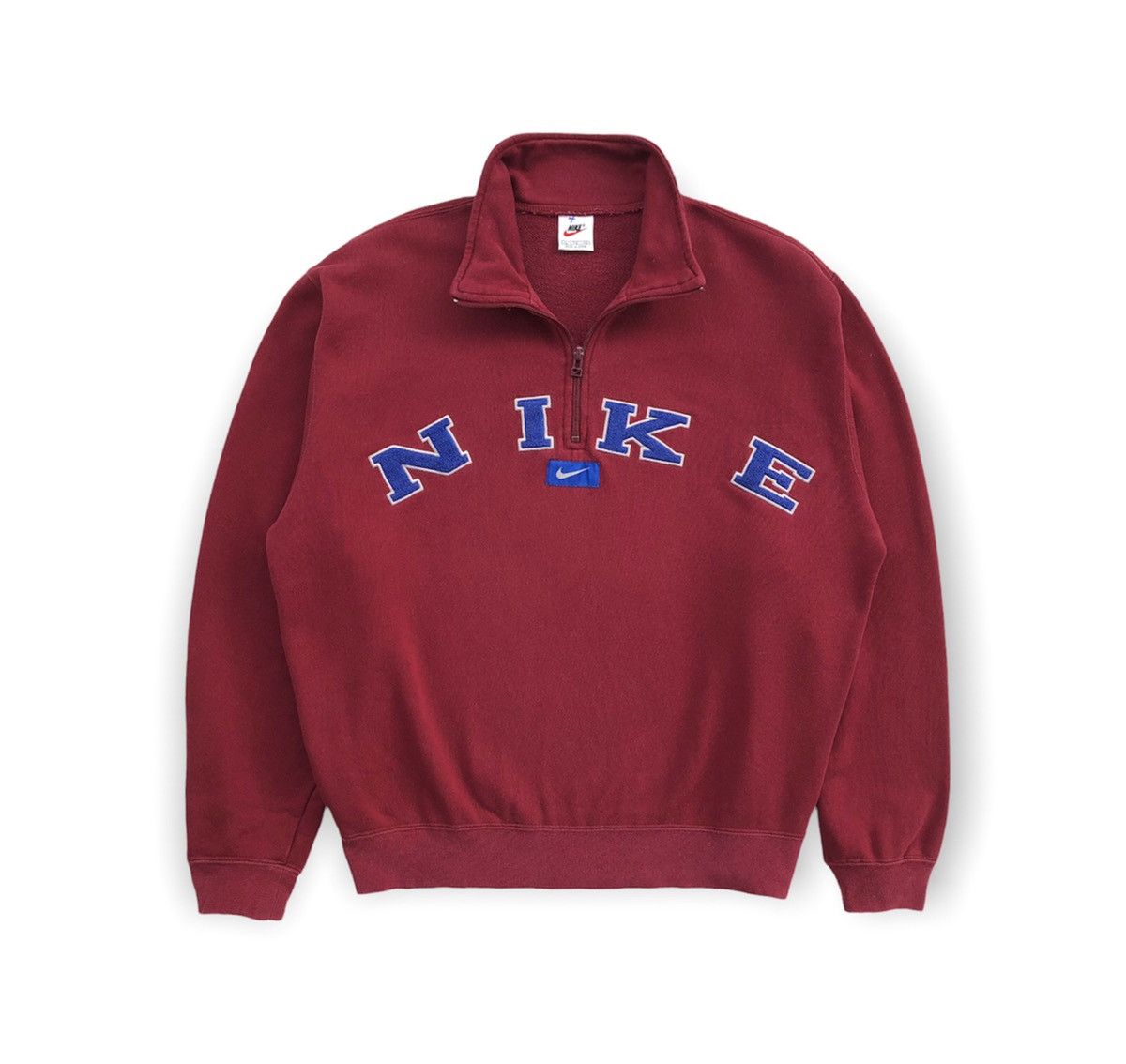 Nike Vintage 90s Pullover Zipper Spell Out Logo Sweatshirt Size US XL / EU 56 / 4 - 2 Thumbnail
