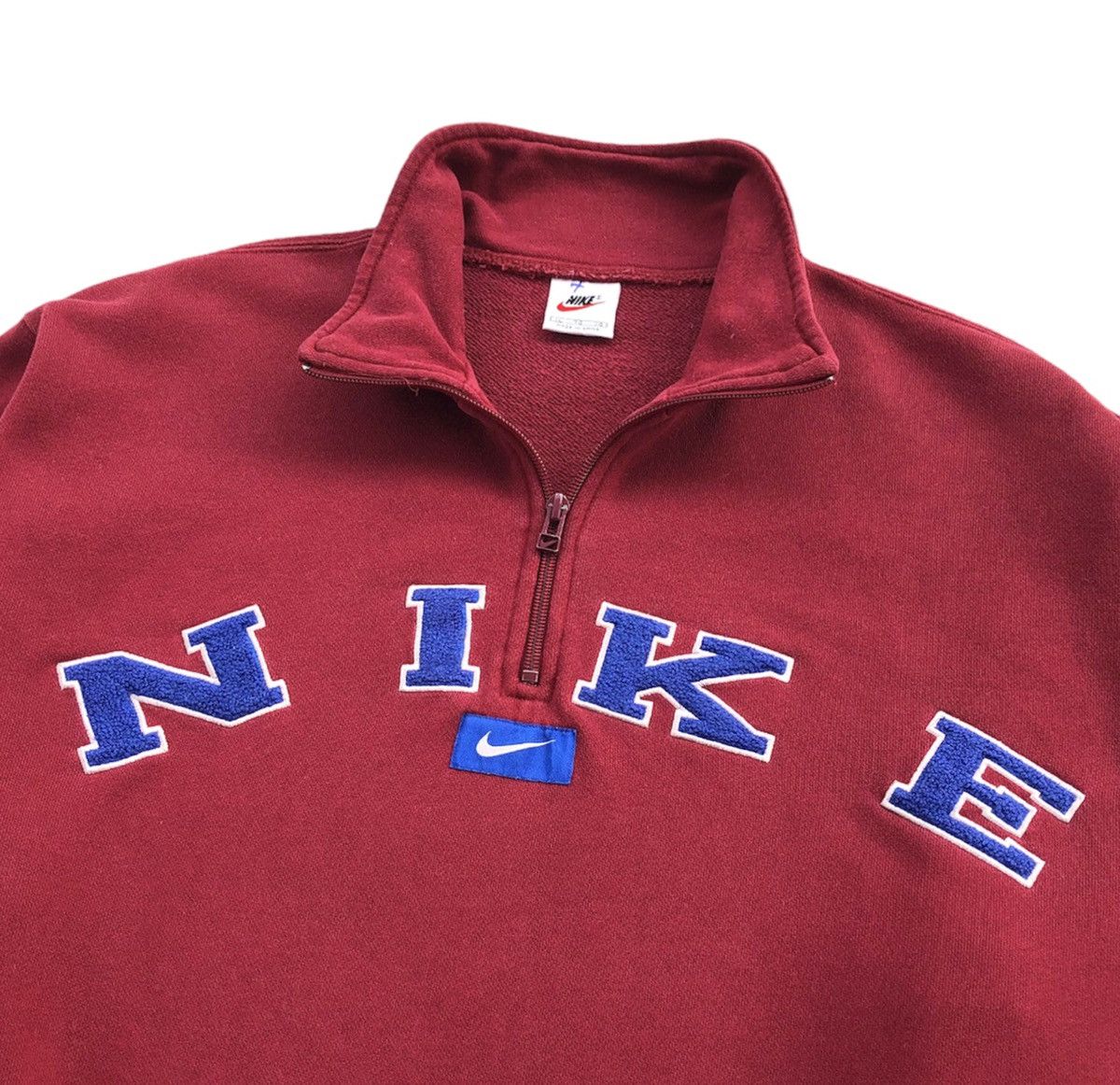 Nike Vintage 90s Pullover Zipper Spell Out Logo Sweatshirt Size US XL / EU 56 / 4 - 4 Thumbnail