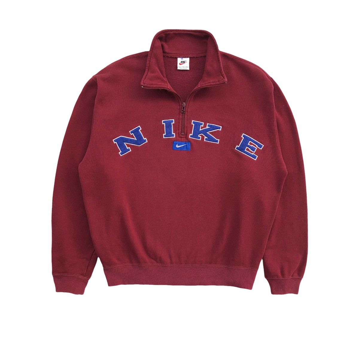 Nike Vintage 90s Pullover Zipper Spell Out Logo Sweatshirt Size US XL / EU 56 / 4 - 3 Thumbnail