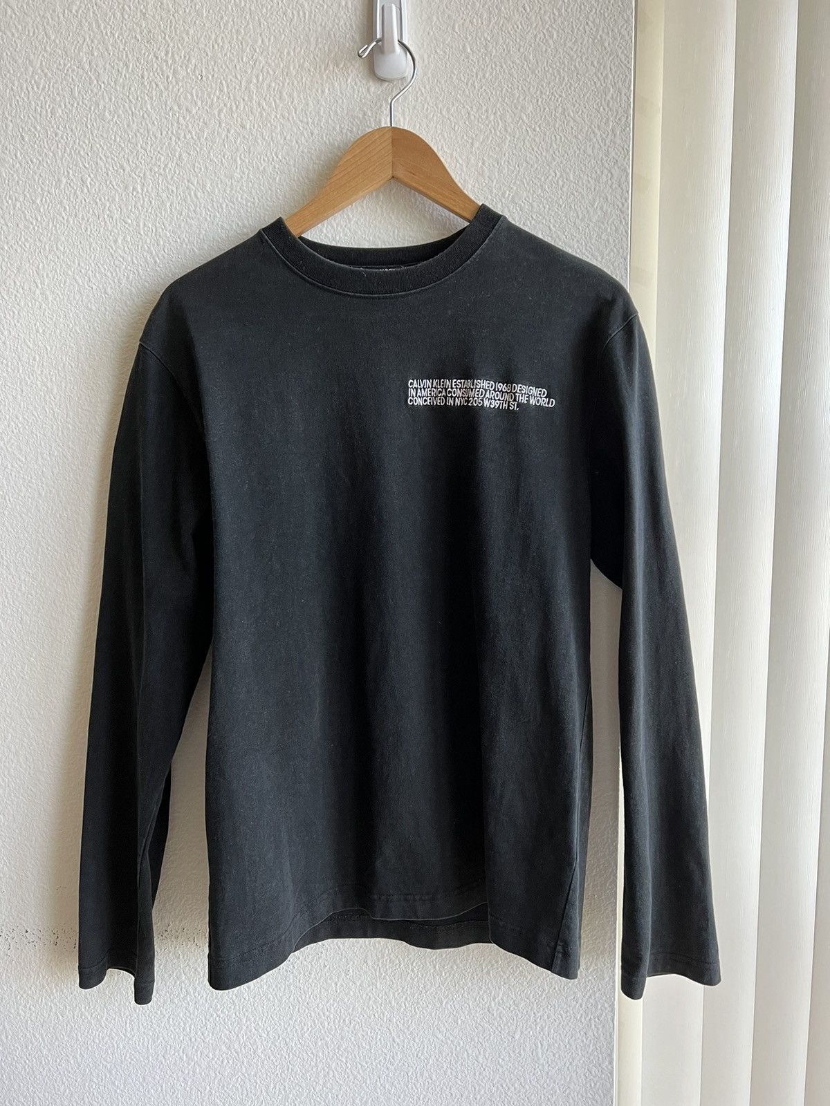 image of Calvin Klein 205W39Nyc Long Sleeve Tee in Black, Men's (Size Small)