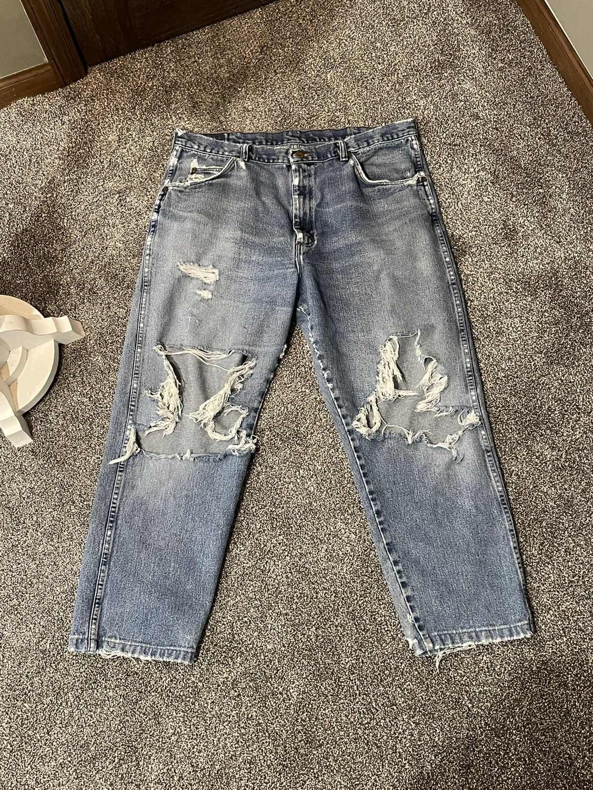Japanese Brand × Vintage Wrangler Distressed Denim Size US 36 / EU 52 - 5 Thumbnail