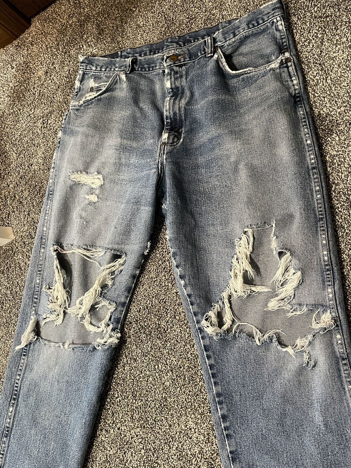 Japanese Brand × Vintage Wrangler Distressed Denim Size US 36 / EU 52 - 6 Thumbnail