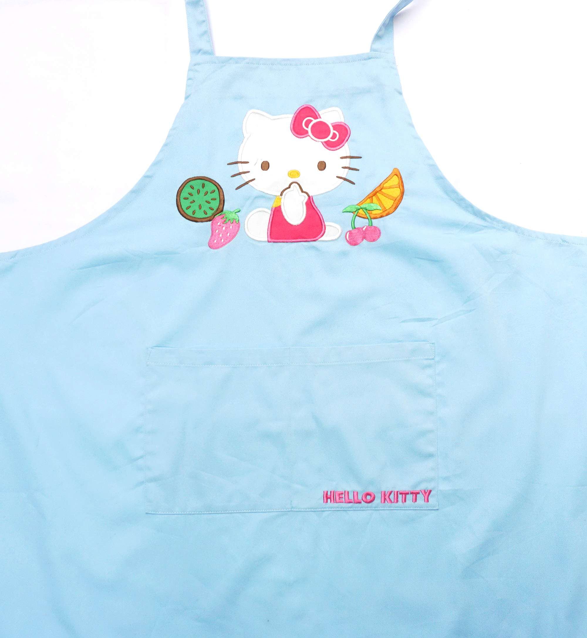 image of Anima Hello Kitty Light Blue Embroidered Apron, Women's