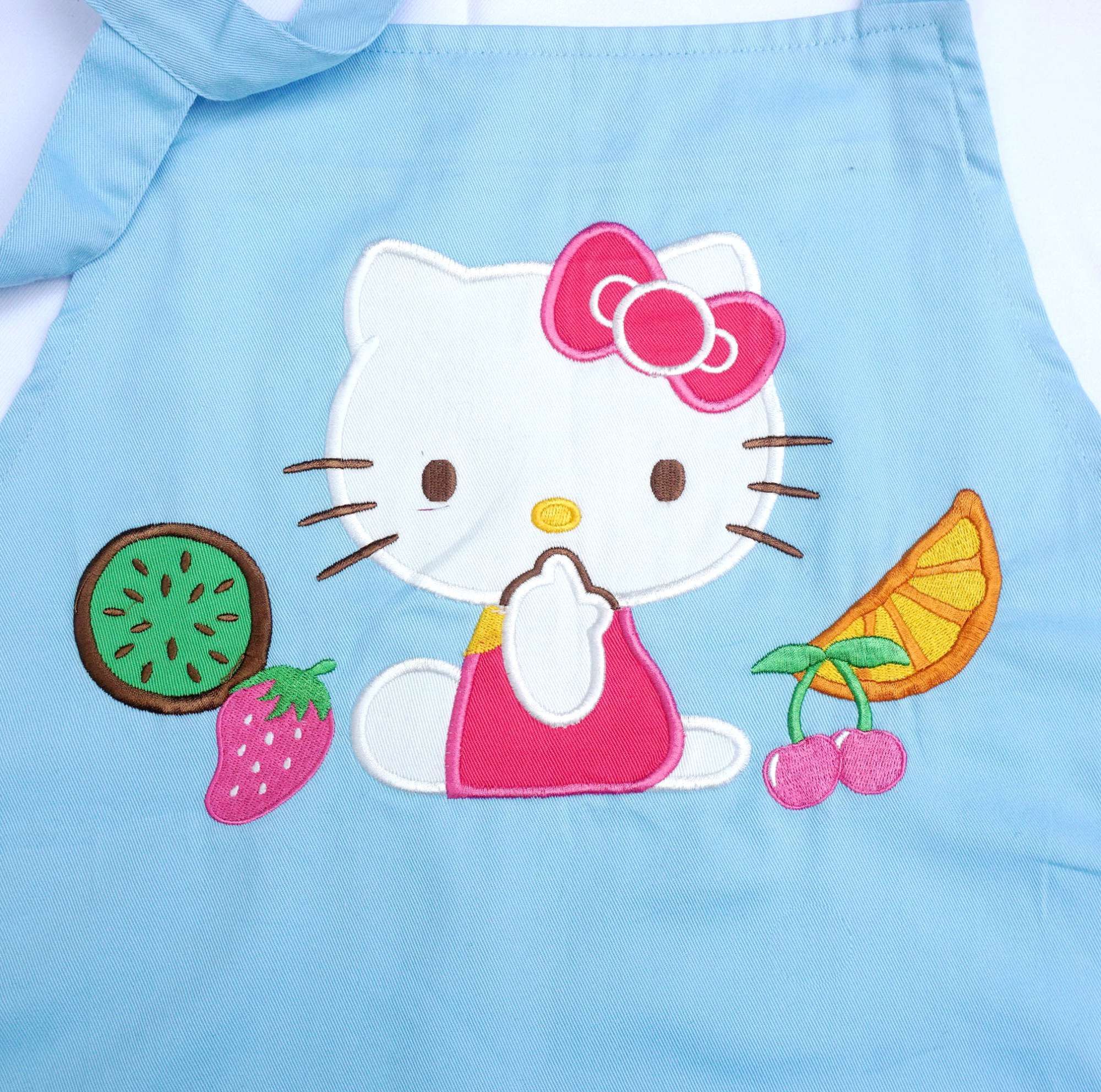 Anime × Japanese Brand HELLO KITTY Light Blue Embroidered Apron Size ONE SIZE - 5 Thumbnail