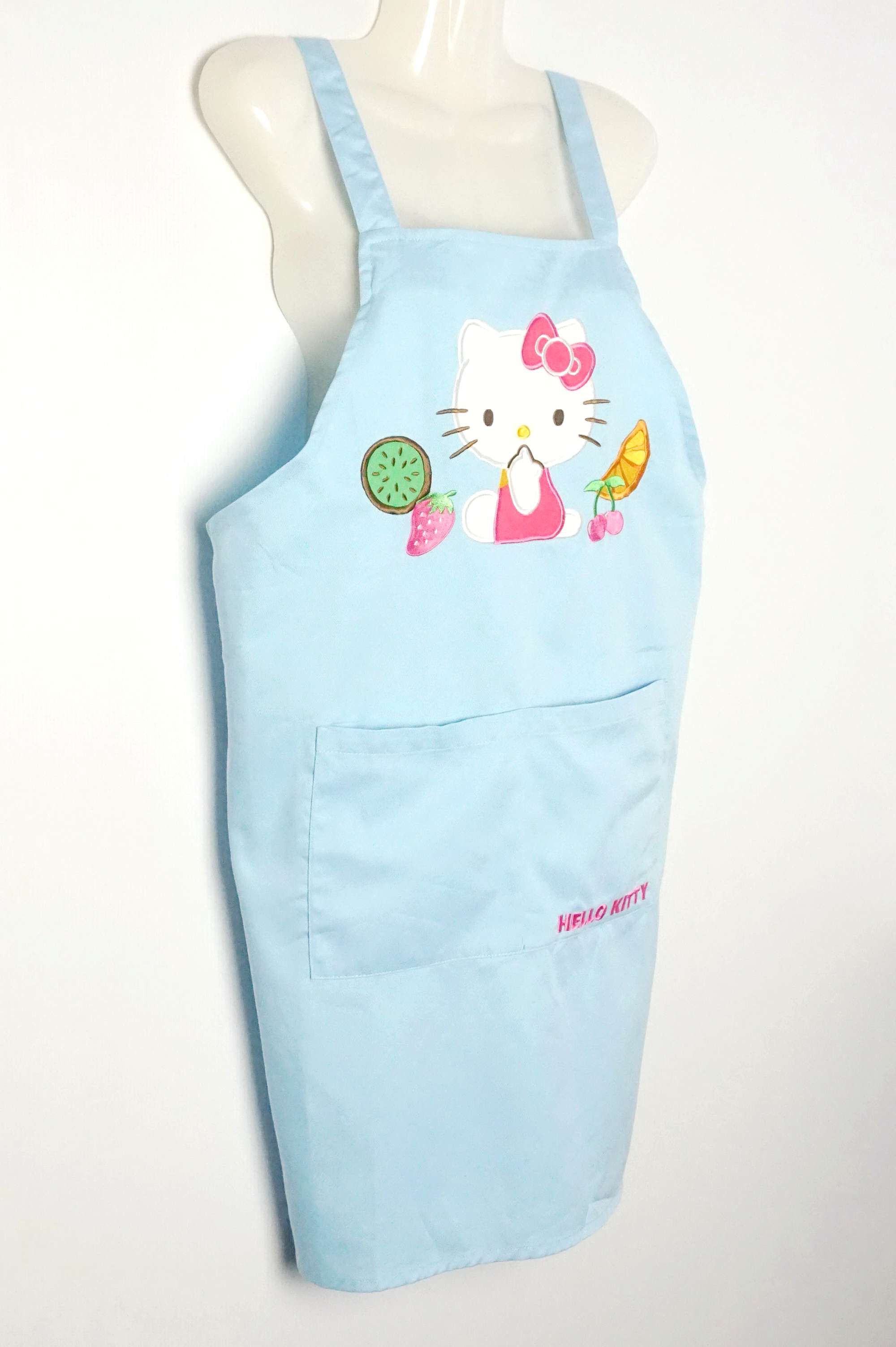 Anime × Japanese Brand HELLO KITTY Light Blue Embroidered Apron Size ONE SIZE - 3 Thumbnail