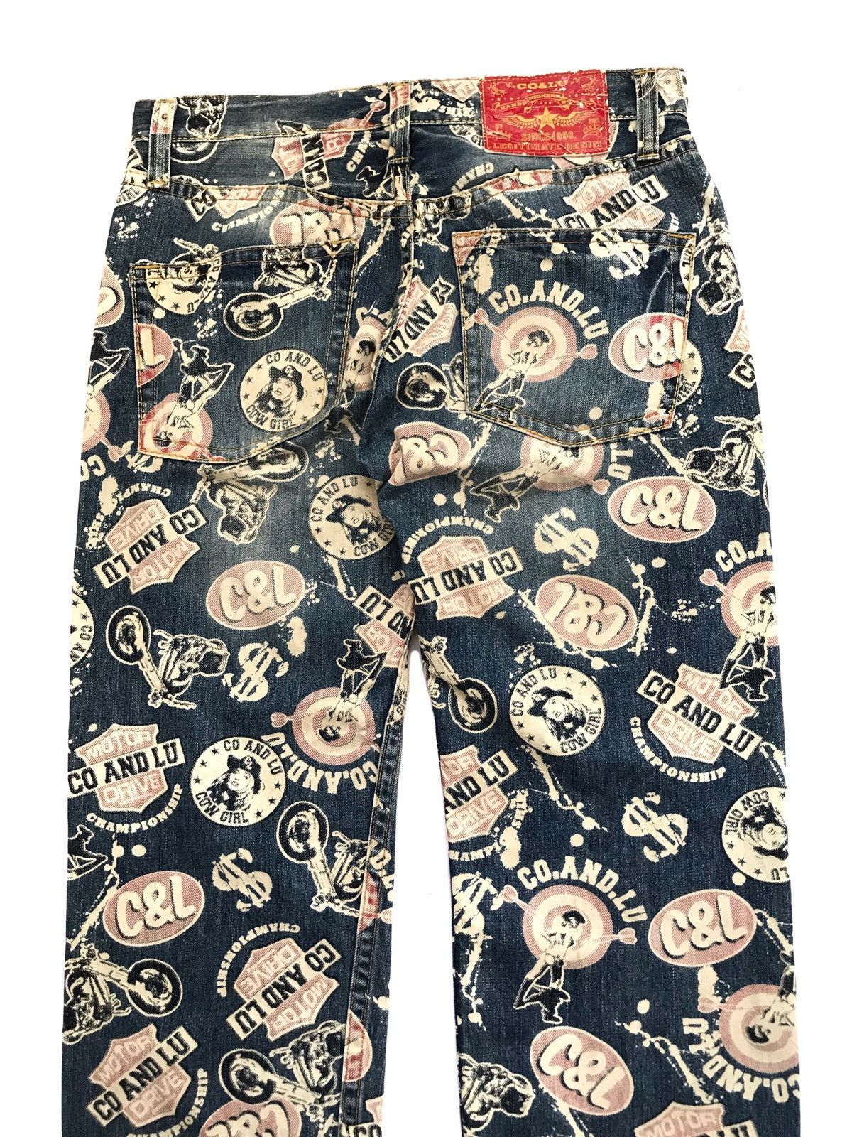 Hysteric Glamour CO AND LU MOTOR DRIVE FULLPRINT TROUSER PANTS Size US 32 / EU 48 - 5 Thumbnail