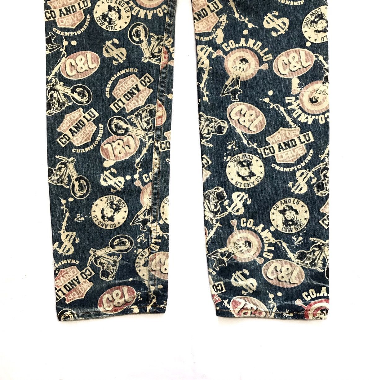 Hysteric Glamour CO AND LU MOTOR DRIVE FULLPRINT TROUSER PANTS Size US 32 / EU 48 - 6 Thumbnail