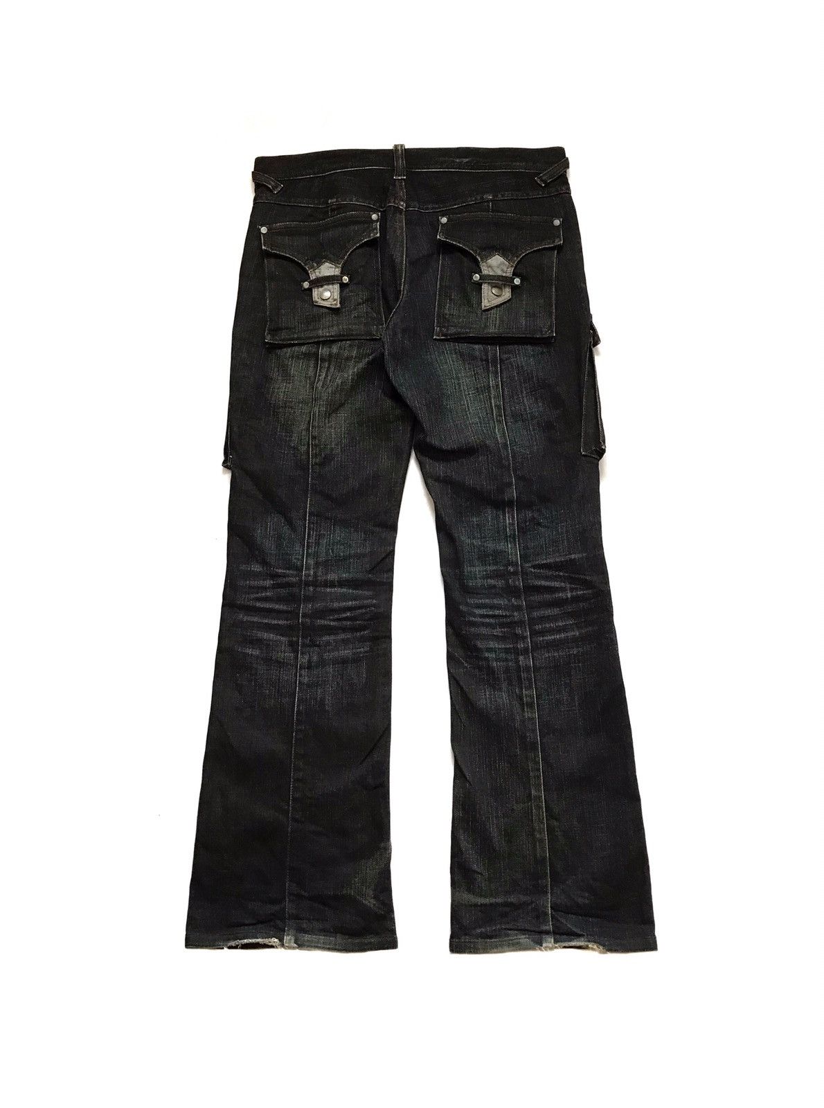 Beauty Beast HIDEAWAYS NICOLE CARGO MULTIPOCKET WAXED JEANS Size US 32 / EU 48 - 4 Thumbnail
