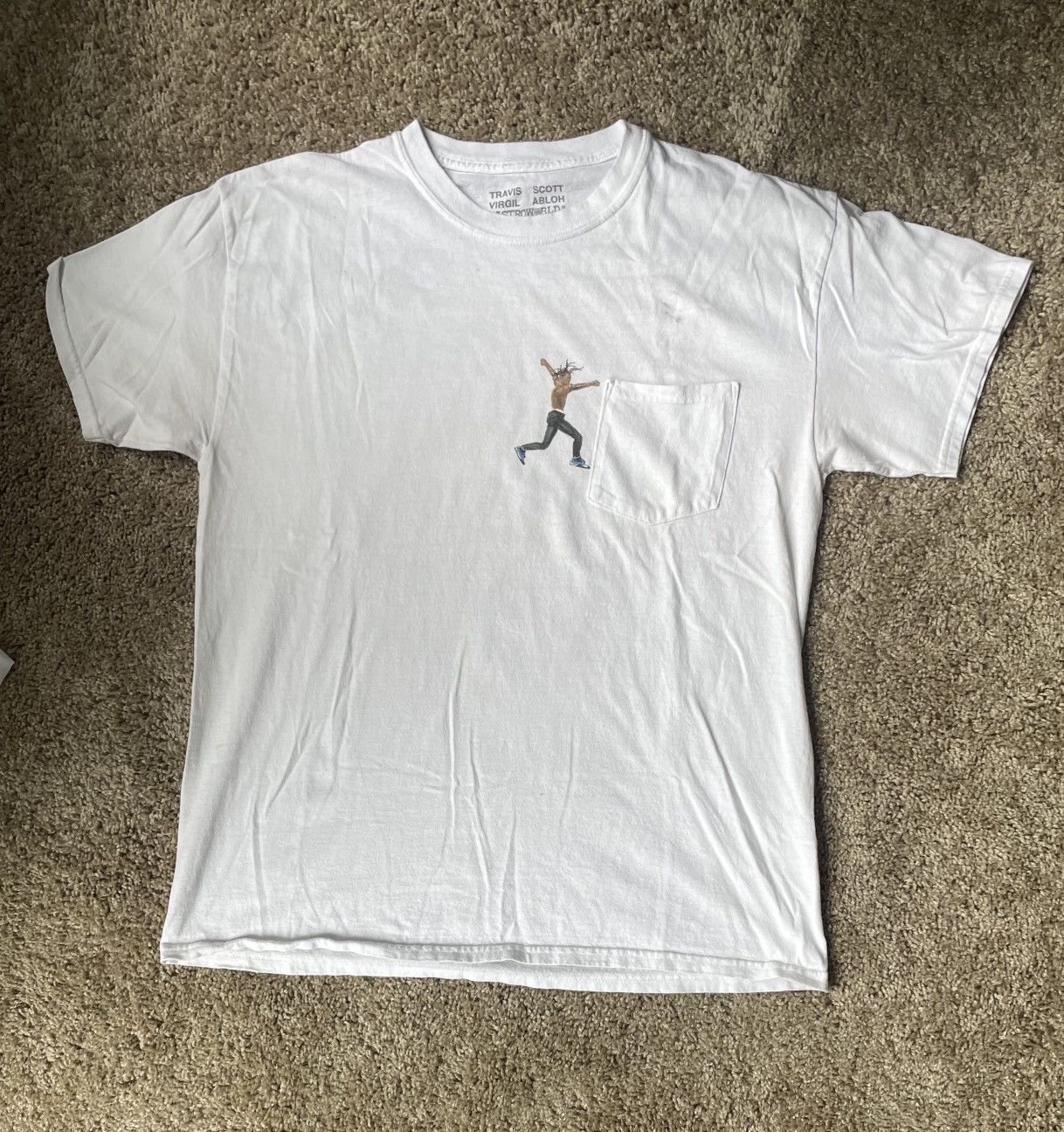 travis scott x virgil abloh by a thread tee