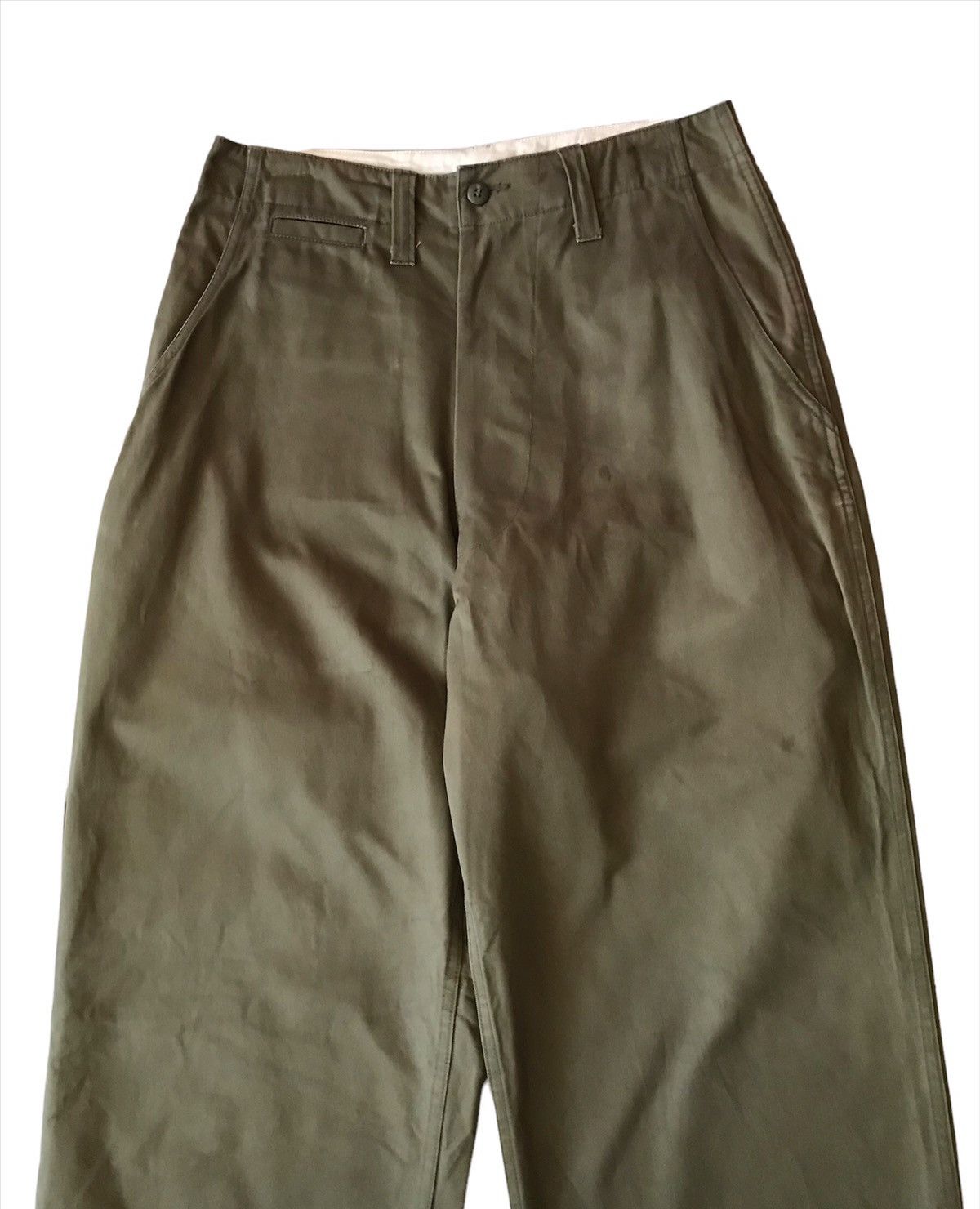 E. Tautz E. TAUTZ BAGGY OLIVE GREEN TROUSER PANTS Size US 30 / EU 46 - 2 Thumbnail