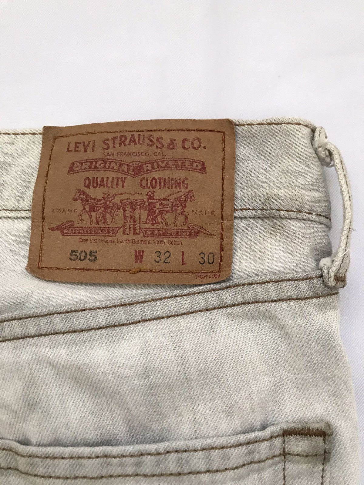 Levi's × Levi's Vintage Clothing LEVIS 505 DISTRESSED PATCHWORK STYLE JEANS Size US 32 / EU 48 - 7 Thumbnail