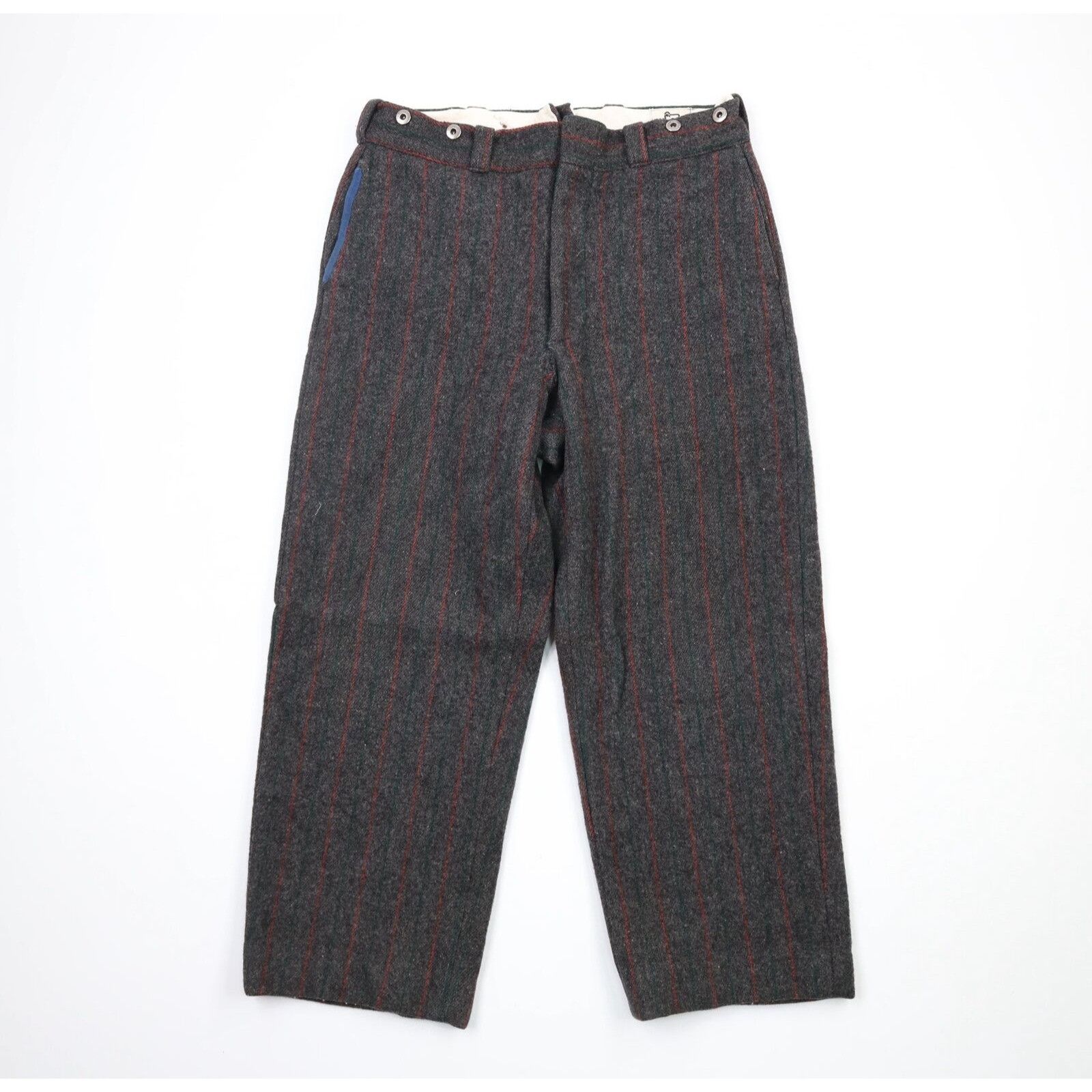Vintage 60s Woolrich Heavyweight Wide Leg Wool Pants