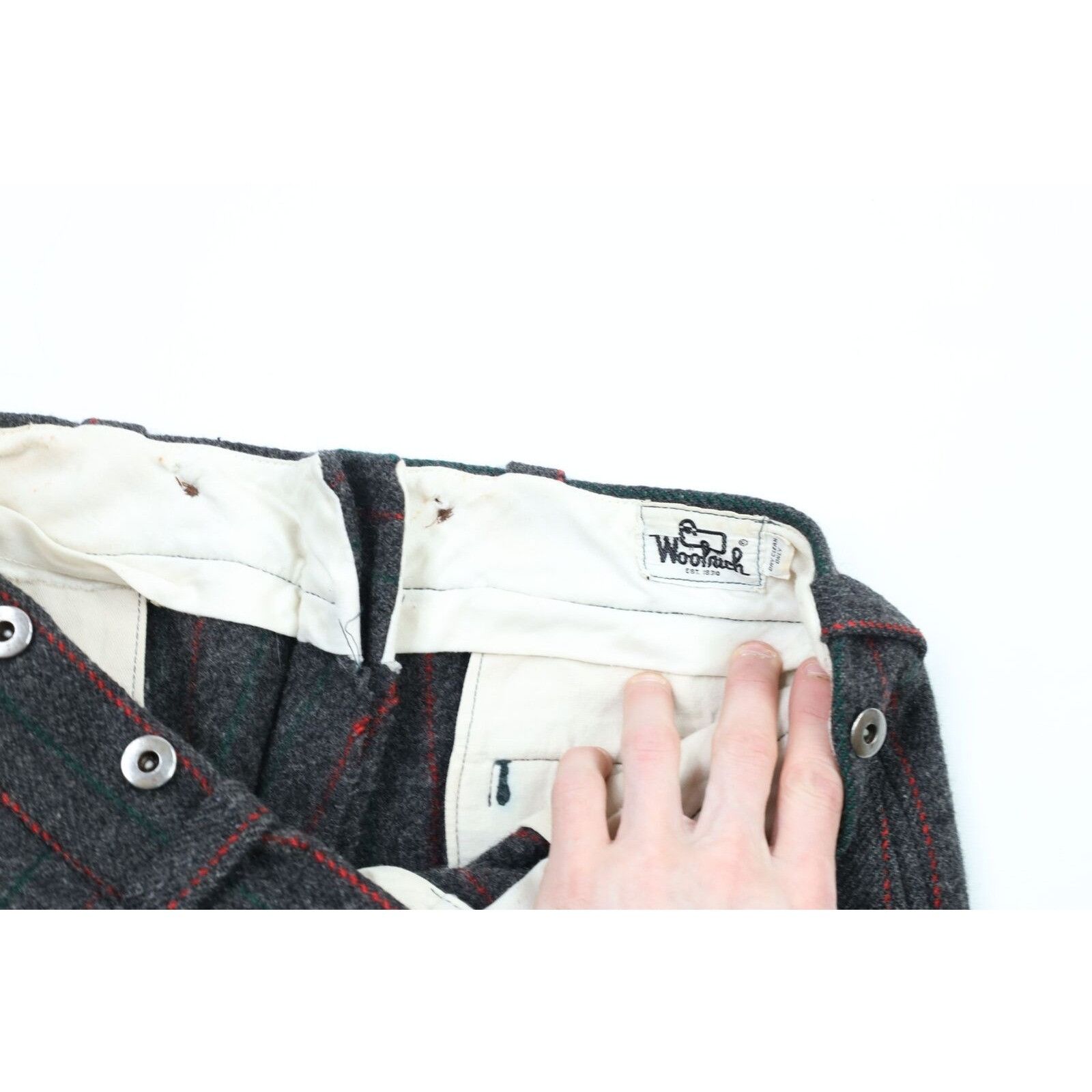 Vintage × Woolrich Woolen Mills Vintage 60s Woolrich Heavyweight Wide Leg Wool Pants Size US 34 / EU 50 - 7 Thumbnail