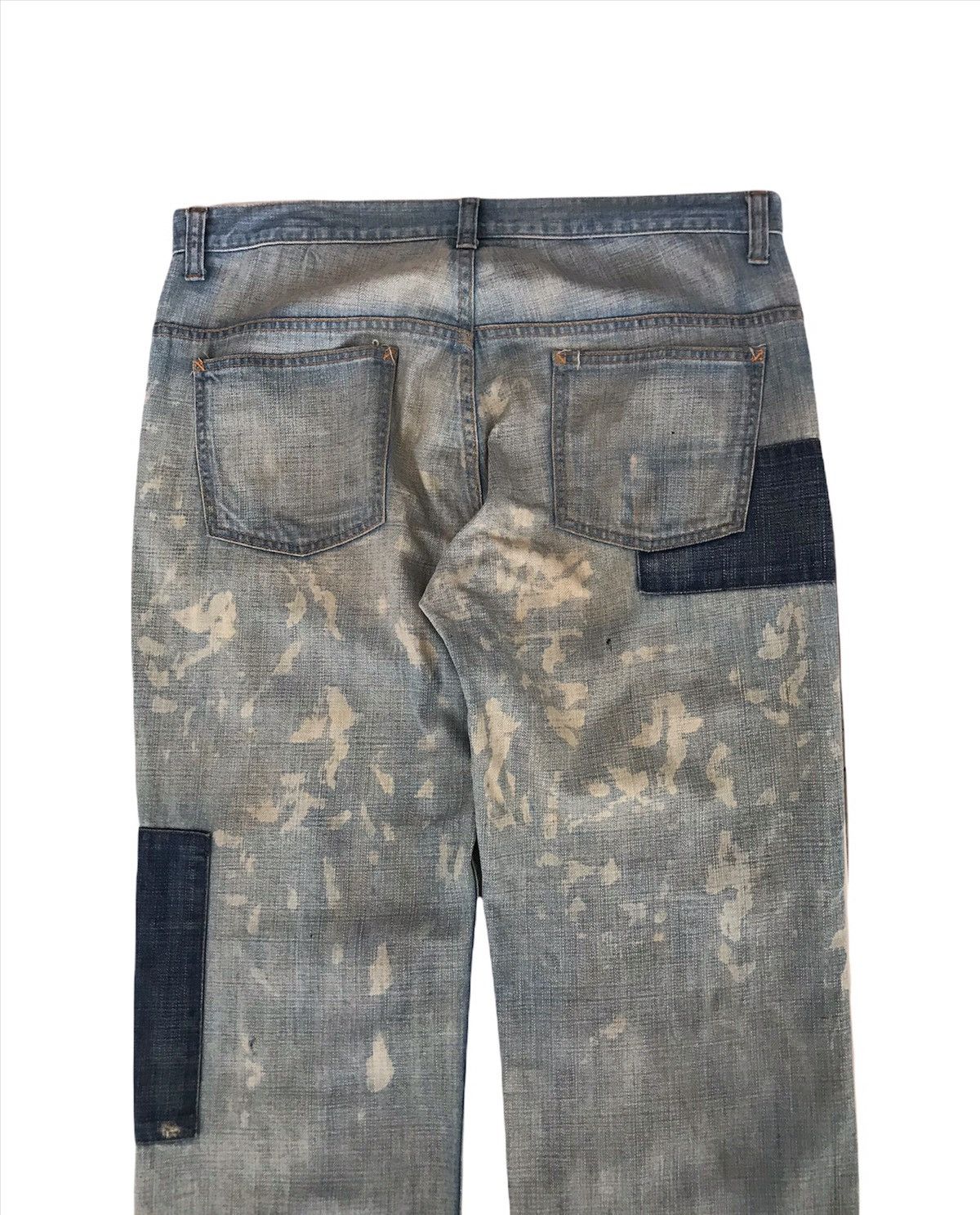 Japanese Brand × MasterPiece Masterpiece Hectic Denim Patchwork Style Jeans Size US 37 - 5 Thumbnail