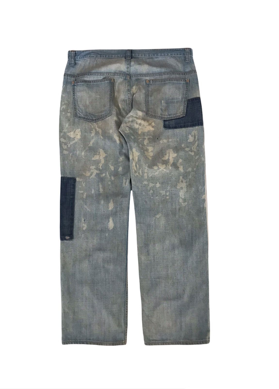 Japanese Brand × MasterPiece Masterpiece Hectic Denim Patchwork Style Jeans Size US 37 - 4 Thumbnail