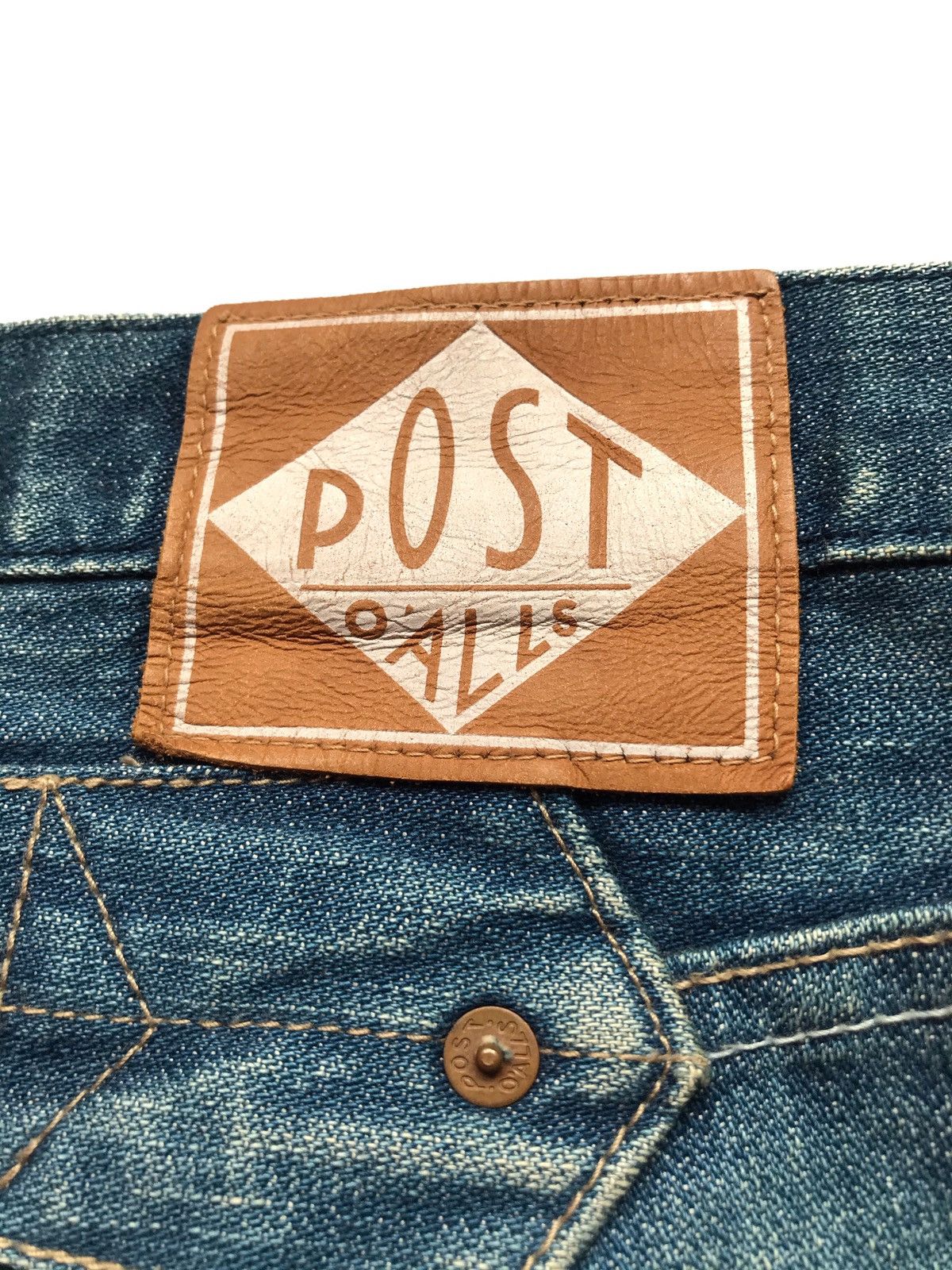 Post Overalls Post Overall Distressed Buckell Back Jeans Size US 35 - 8 Thumbnail